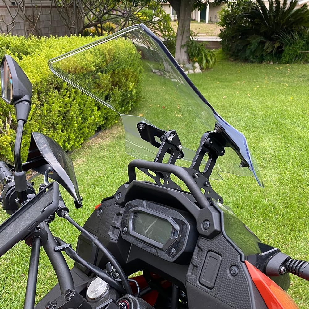 Xitomer Adjuster Windshield Risers Fit for KLR 650 KLR650 2022-2023 Motorcycle Accessories Windshield Bracket Adjuster Windscreen Risers image number 2