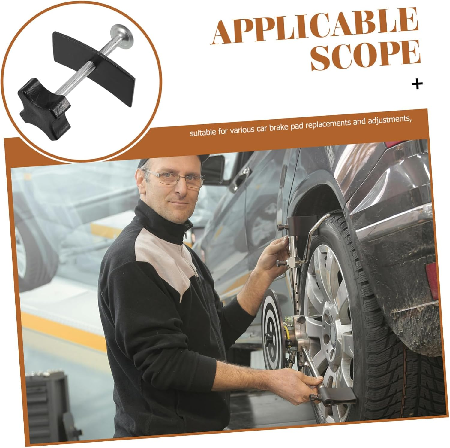 ZUNOXAZ Heavy Duty Brake Pad Installer Automotive Brake Caliper Piston Wind Back Tool image number 5