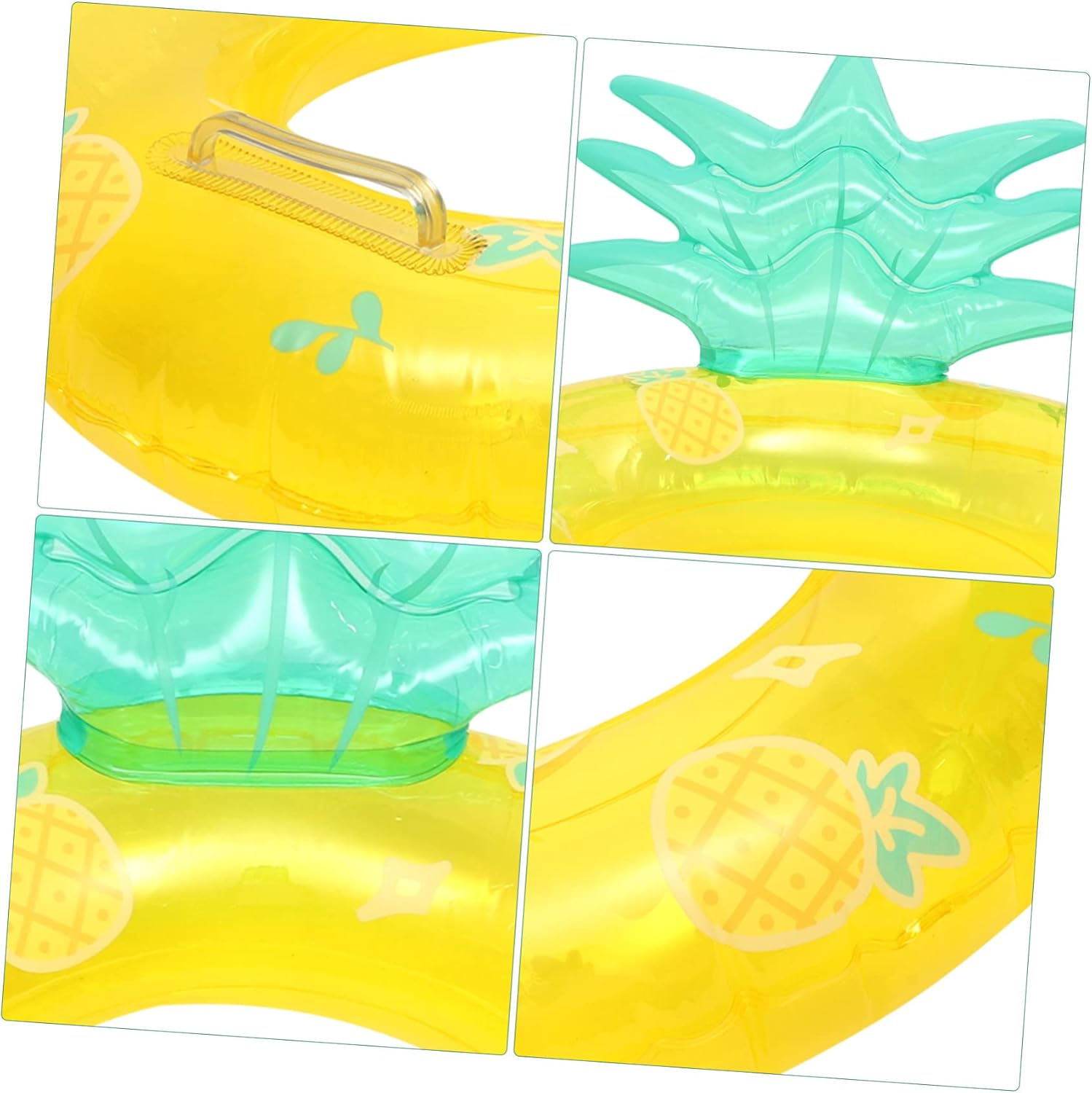 WOONEKY Pineapple Swimming Ring Inflatable Pool Swim Toy Kids Swim Ring Portable Swim Float Swim Accessory Swimming Supply Kids Float Ring Inflatable Swimming Ring Kid Toy Child Summer PVC