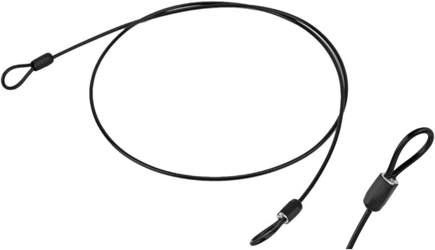 Steel Wire Lock Line,Stainless Steel Cable Lock, Bike Security Steel Cable,High Reliability Security Lock for Bicycle Double Looped Stainless Steel, External Bike Scooter Cable Lock Cable (Black)