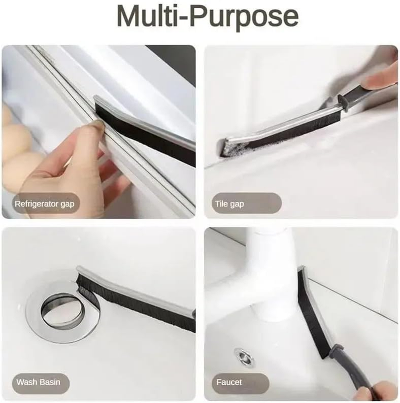 Thin Cleaning Brush for Tight Spaces &ndash; Hard Bristle Grout Cleaner Brush & Crevice Cleaning Tool Set for Tile Floors, Shower & Window Tracks(5 PCS) image number 6