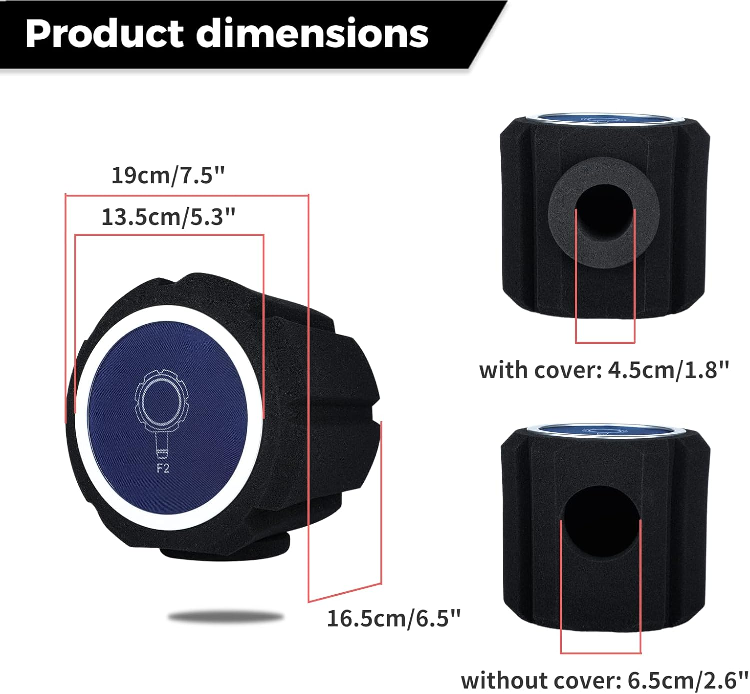 Microphone Pop Filter, Wind Shield Acoustic Filter for Record Studios, Mic Sound-Absorbing Foam, Vocal Isolation Foam Ball, Noise Canceling Sponge Microphone Windscreen image number 1