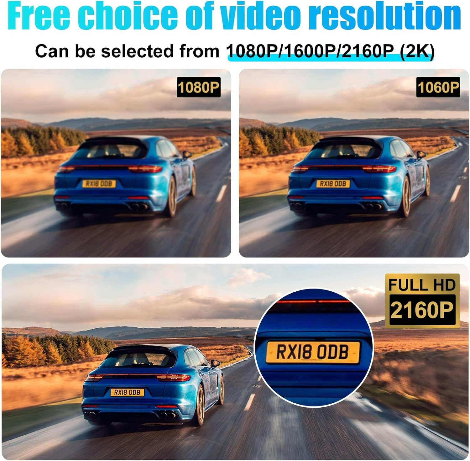 OBEST Wifi Dash Cam 2K,1.47-Inch Display,Car Dash Camera 120-Degree Advertising Lens,Car Video Night Vision,Support 128GB Max,Type-C Power Supply image number 3