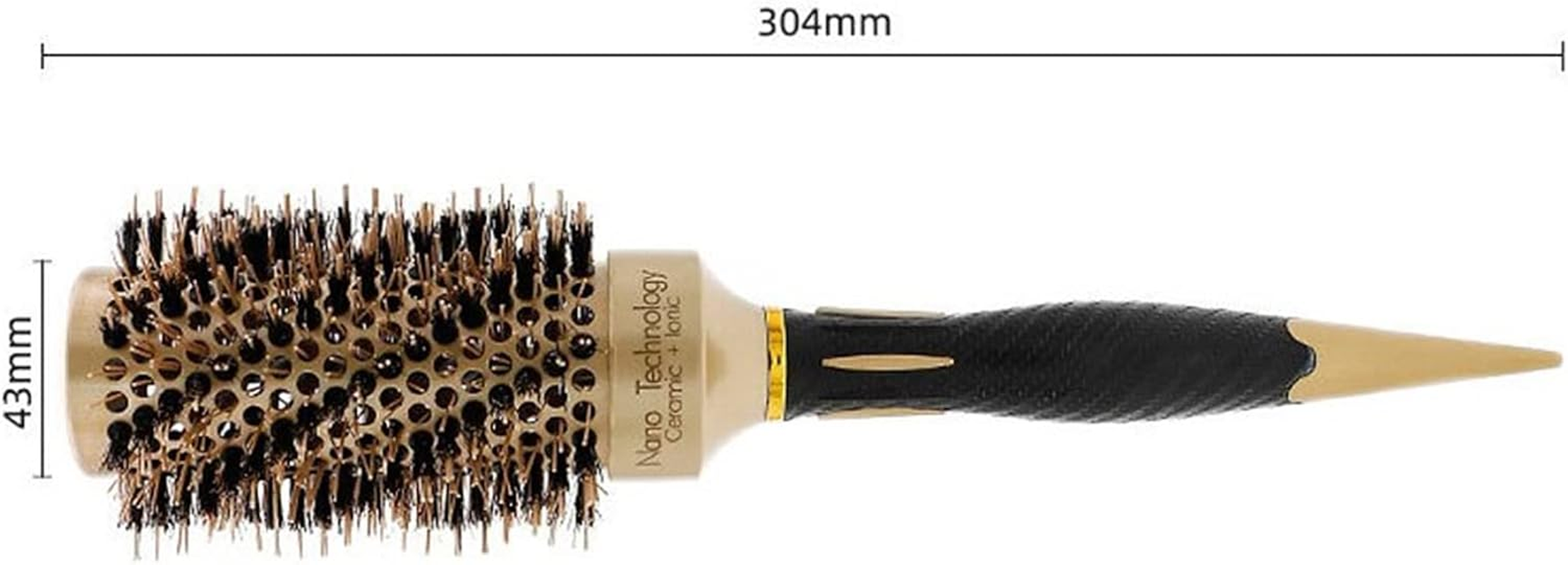 Antistatic Anion round Hair Brush with Ceramic Plate Design for Salon and Home Use, round Brush for Blow Drying (A1813-43) image number 2