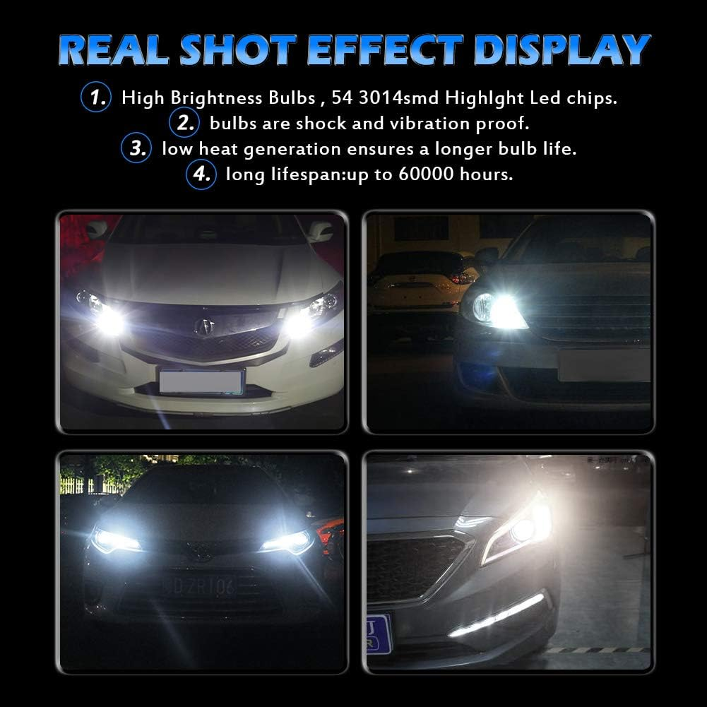 KATUR 1156 BA15S 7506 1073 1095 Led Light Bulb High Power 3014 54 Chipsets Super Bright 650 Lumens Replace for Turn Signal Back up Reverse Brake Tail Stop Parking RV Lights,Xenon White(Pack of 2)