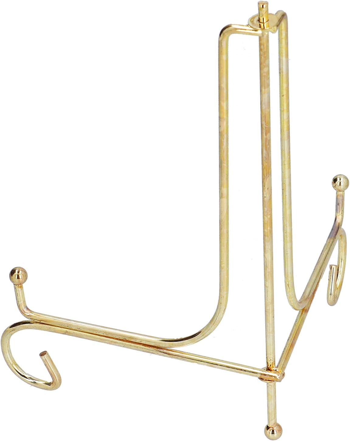 Metal Clock Stand Stylish Display Bracket for Home Office Modern Nordic Decor Gold round Plate Holder Iron 8.5X6.8In image number 5