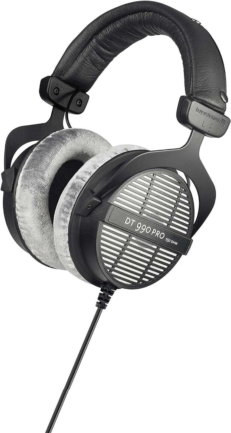 Beyerdynamic BD459038 DT990 PRO 250 Ohms Open Studio Headphones for Mixing and Mastering, Black, Grey (459038) image number 1