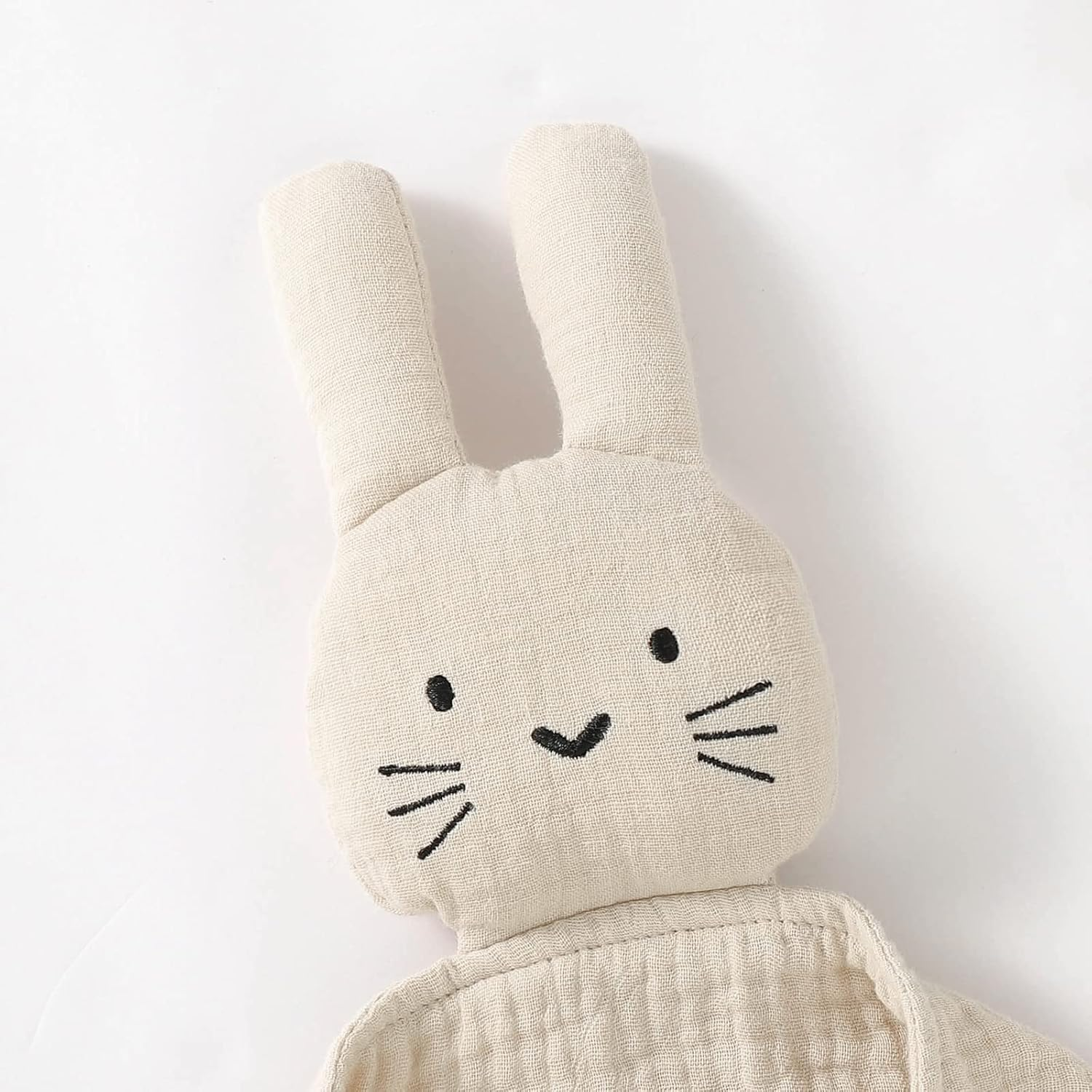 Okdiy Organic Cotton Muslin Lovies for Babies Bunny Lovey,Soft & Breathable Baby Lovey Security Blankets for Babies Boys and Girls Gifts image number 5