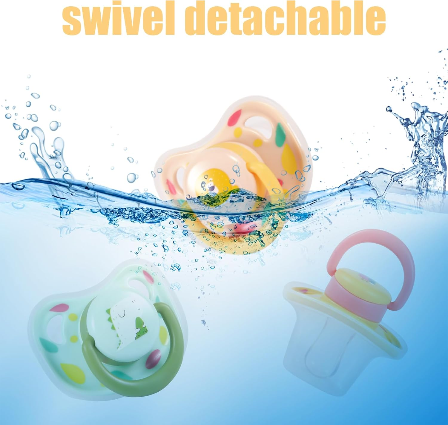 PEUTIER 3Pcs Dog Pacifiers, Silicone Puppy Kitten Calming Pacifier Cute Dog Pacifier Chew Toy Pacifier Dog Toy for Small Dogs Cats (3 Colors) image number 2