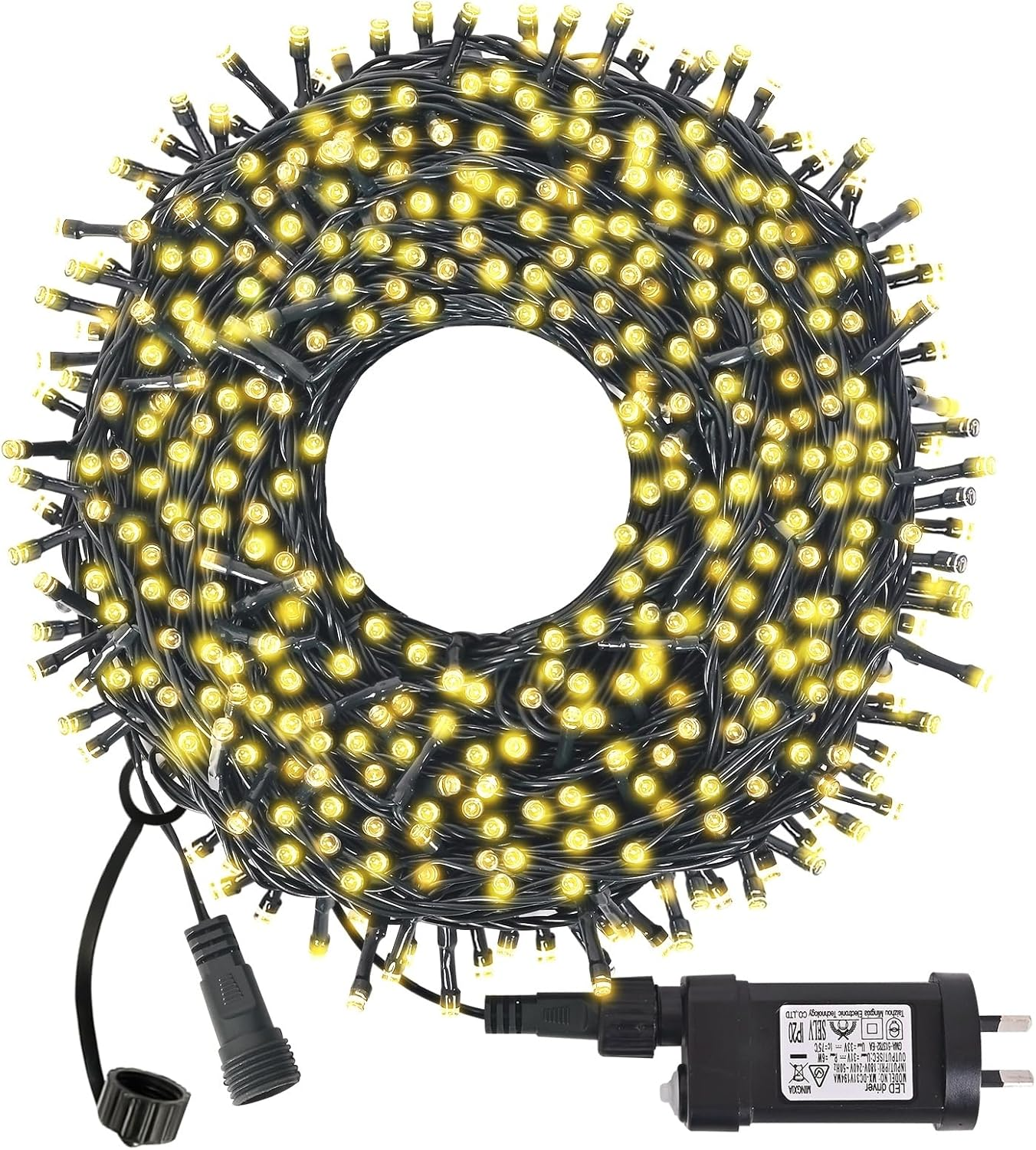 Christmas Lights, 30M 300Leds Outdoor Christmas String Lights Waterproof with 8 Modes for Xmas Tree/Party/Garden/Wedding Indoor/Outdoor Garden Decorations (Warm Light)