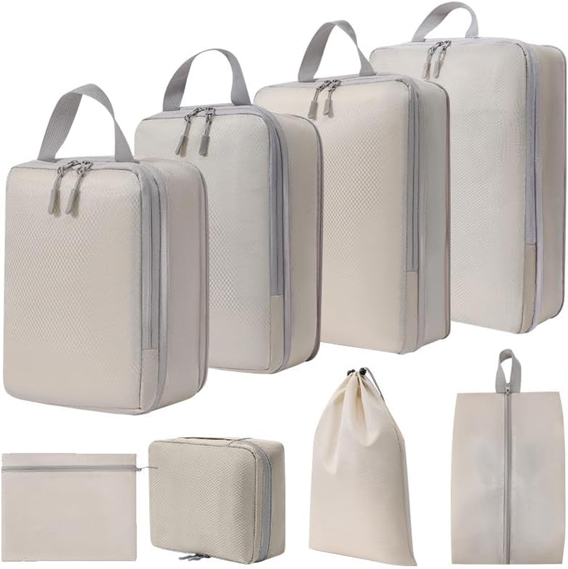 Packing Cubes Compression Packing Cubes for Travel, JOYCHER Travel Packing Organisers Cubes Accessories Mesh Compression Bags Luggage for Man & Women Suitcases
