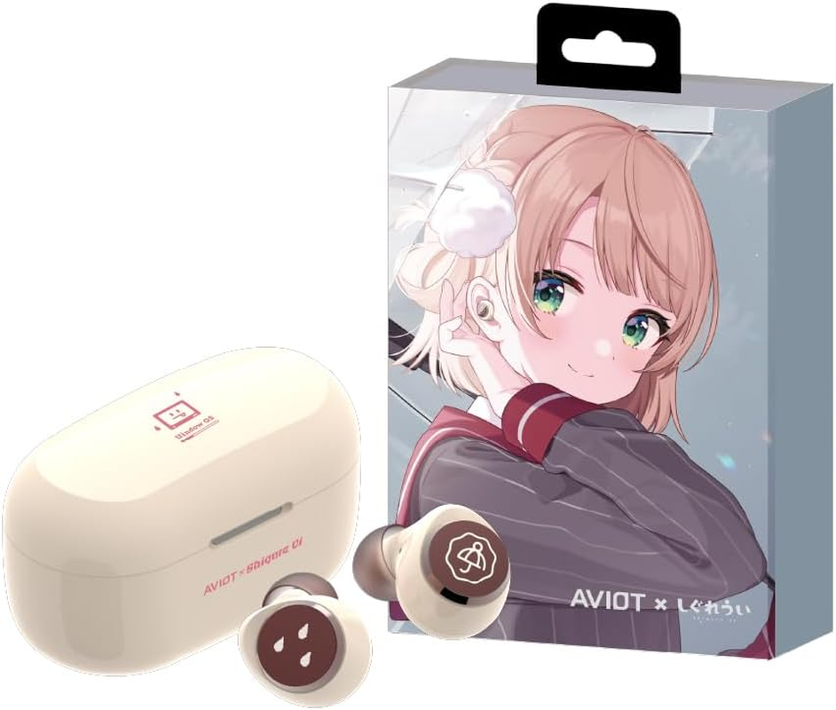 AVIOT Vtuber Ui Shigure Wireless Earbuds Te-D01V-Sgr, Officially Licensed (Exclusive Edition) Special Package, Design, Japanese Special Voice, Noise Canceling Earbuds image number 4