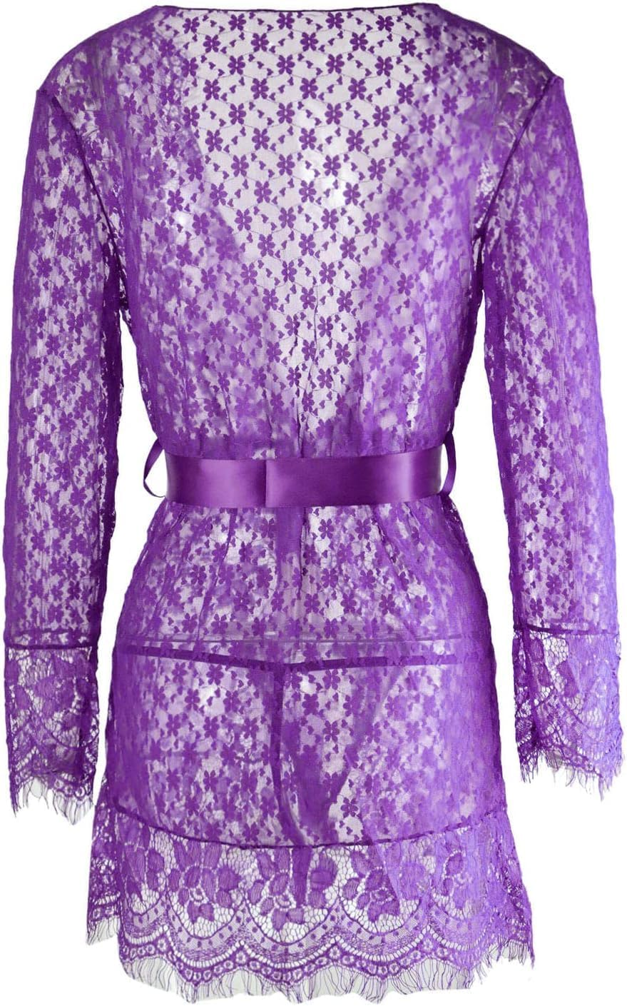 5X Sexy Lingerie for plus Size Women Women Sexy Lingerie Sleepwear Underwear Lace Coat Briefs Nightwear Maternity Lingerie Sexy plus Size image number 2