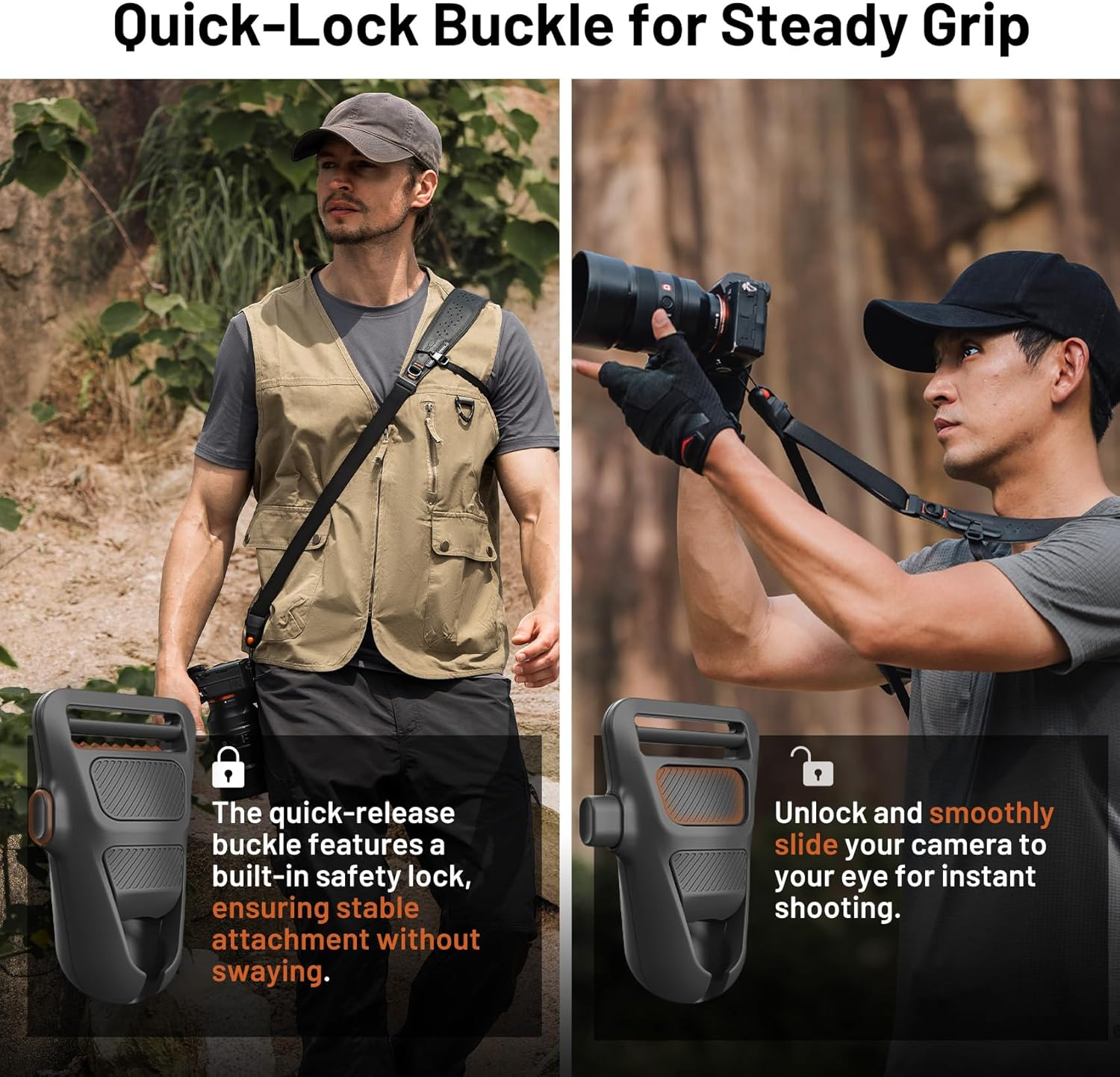 PGYTECH Camera Strap Pro, Professional Camera Harness with Detachable Underarm Strap, Leather Ergonomic Shoulder Pad image number 2