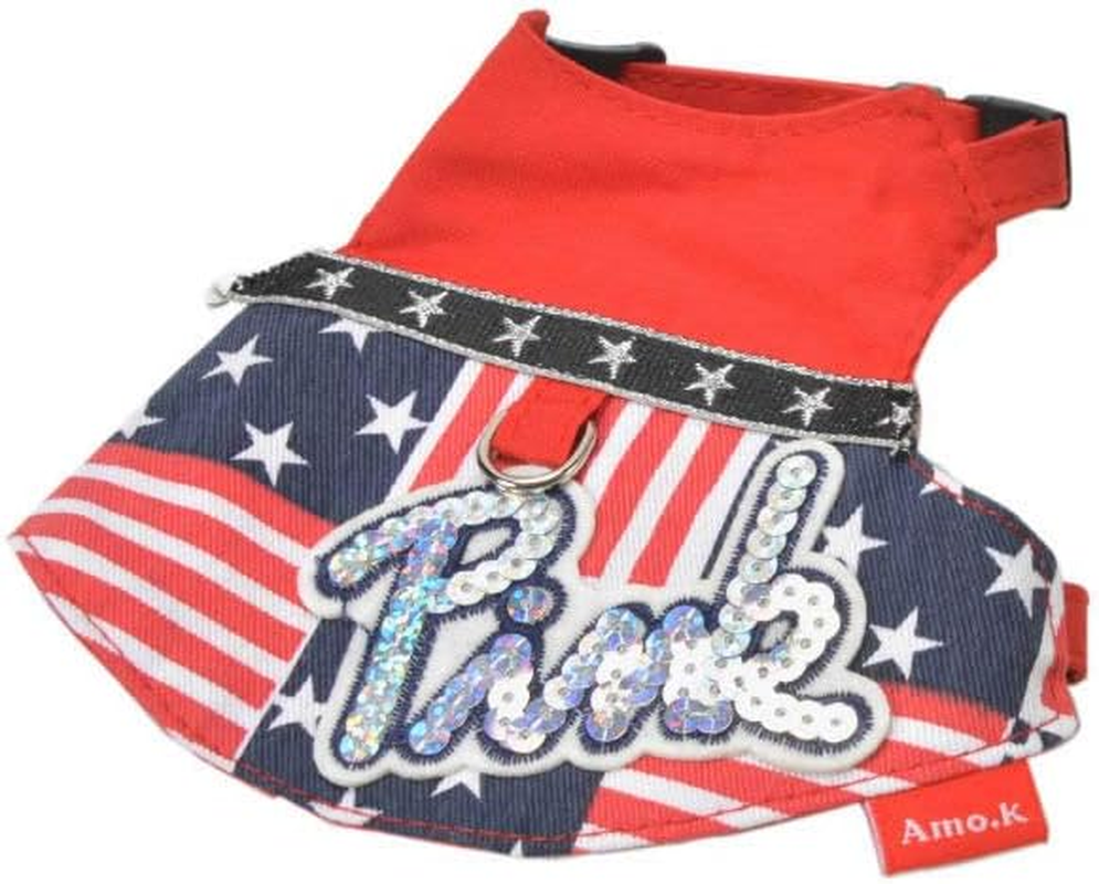 Dog Amoc Collar 250008-0 Dog Cat Baby H Cheerleader Red Puppy Kitten L Size