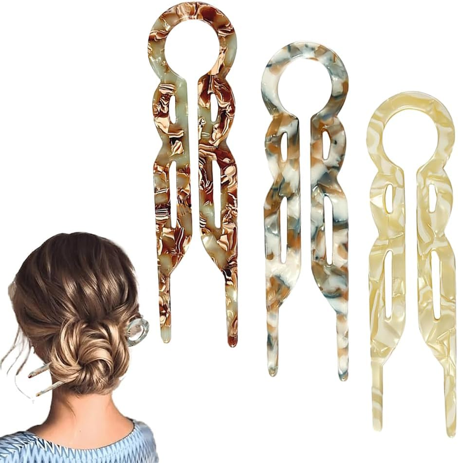 Premium Hair Pins for Women,3Pcs French U Shaped Bobby Pins for Thick Hair, Strong Hold Hair Clips Buns and Updos, Vintage Hair Accessories image number 3
