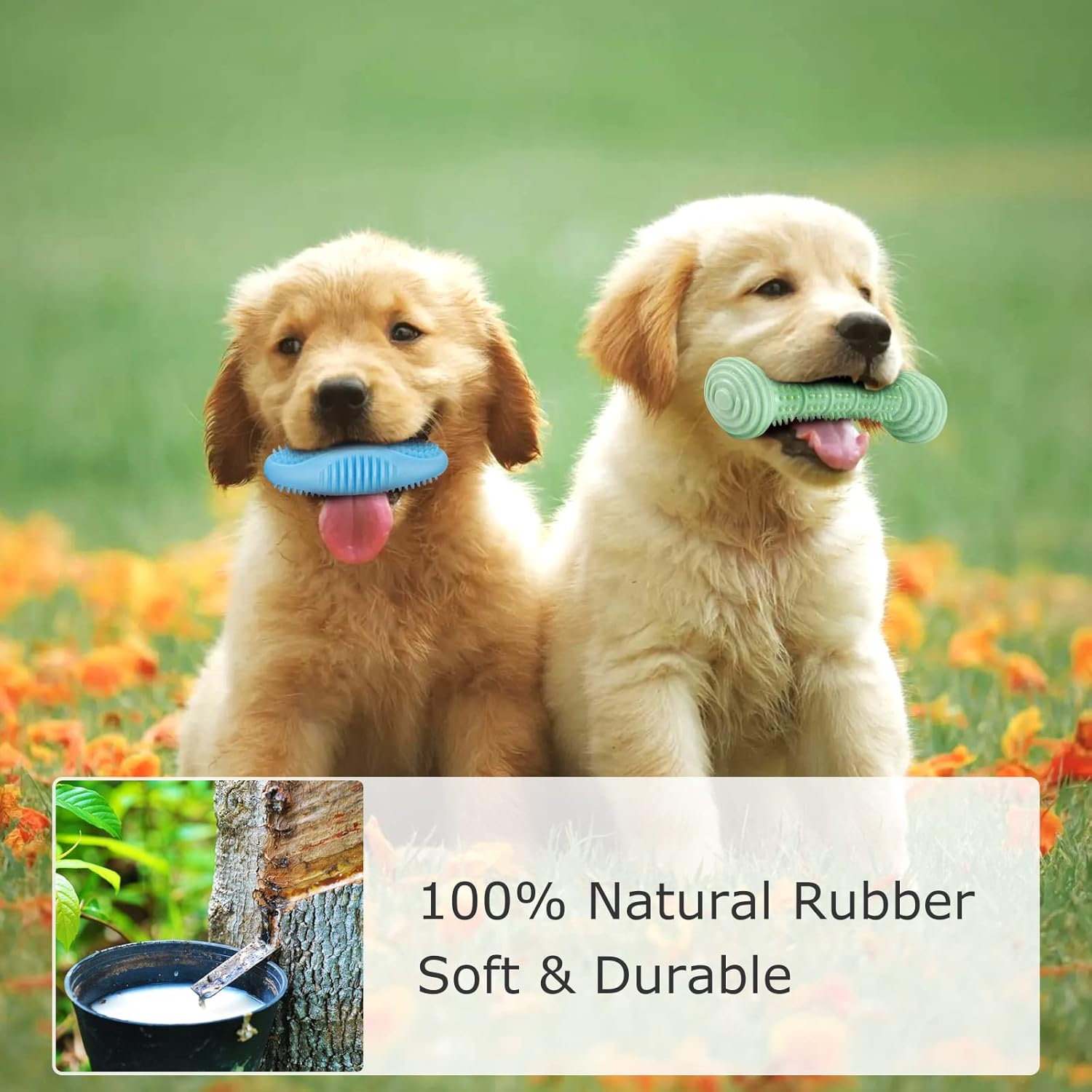 ENZZROA Dog Chew Toys for Puppy Teething, 3Pack 2-8 Months Puppies Teething Toys Soft & Durable Puppy Toys for Cleaning Teeth and Protects Oral Health Both Small Dogs & Medium Dog Suitable (6 Pack) - 3 Pack image number 6