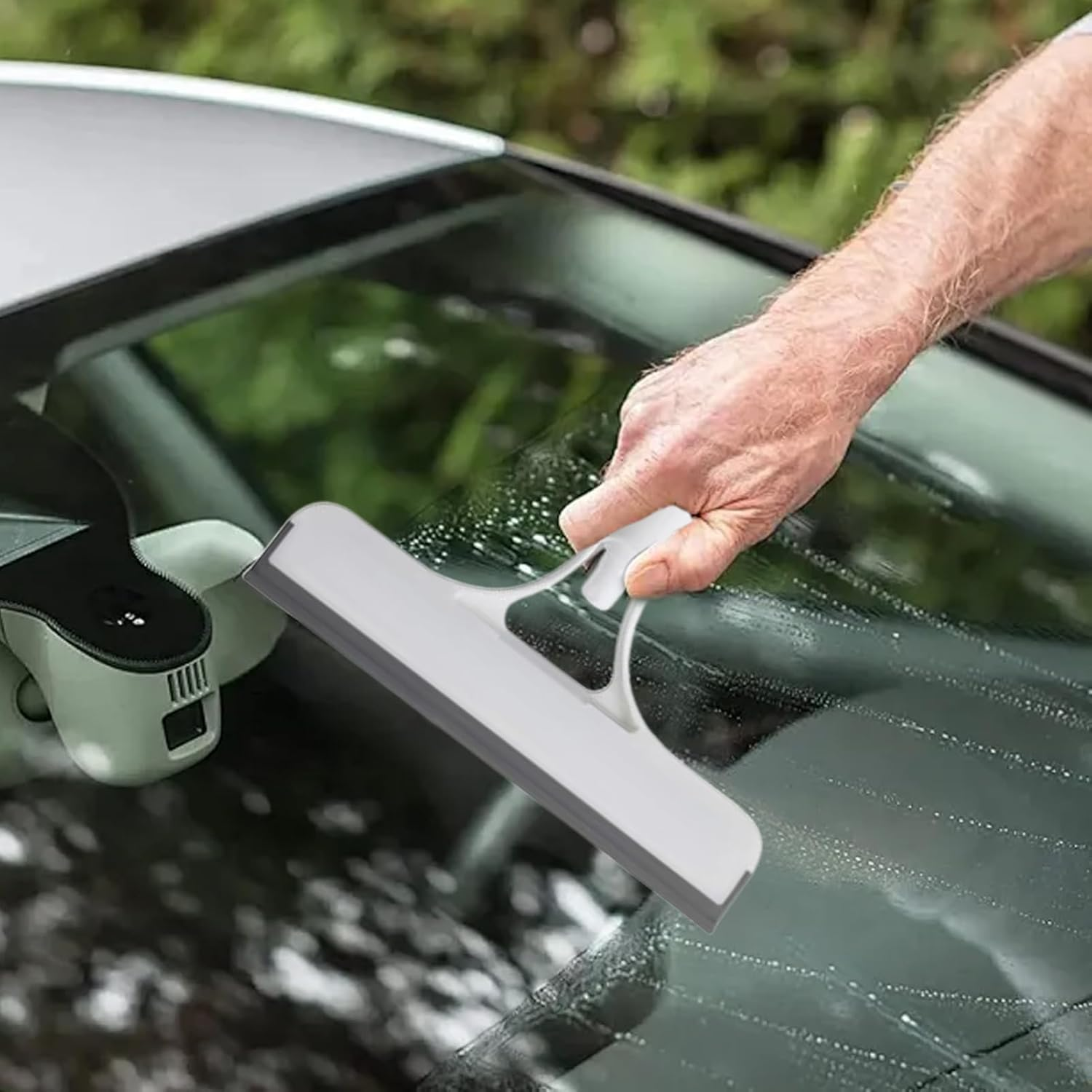 Window Cleaning Squeegee, Window Wiper Cleaner - Brush Scraper Multifunction for Bathroom Car Window Glass Tile image number 5