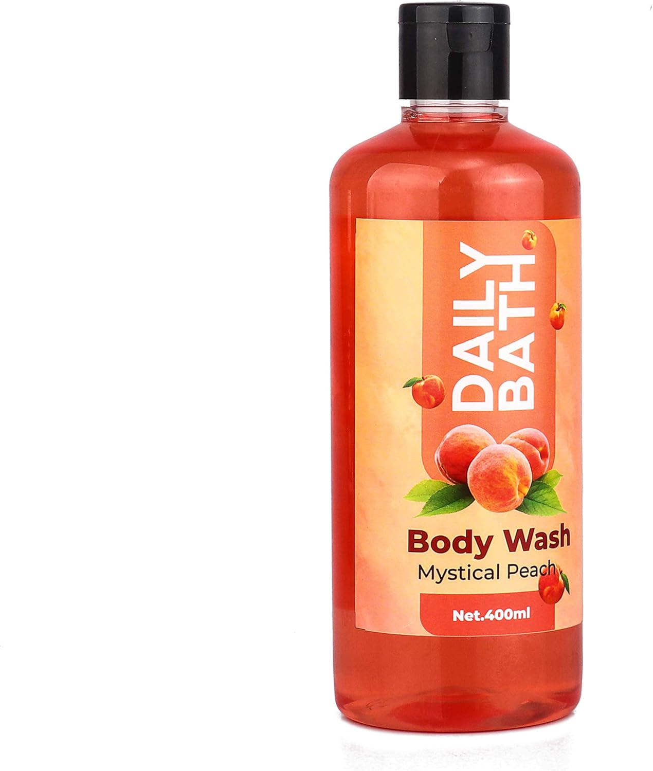 Jeehukm All Skin Types Daily Bath Body Wash Windswept Lilac & Mystical Peach Pack of 2 (400 ML EACH) BATH LOAF FREE