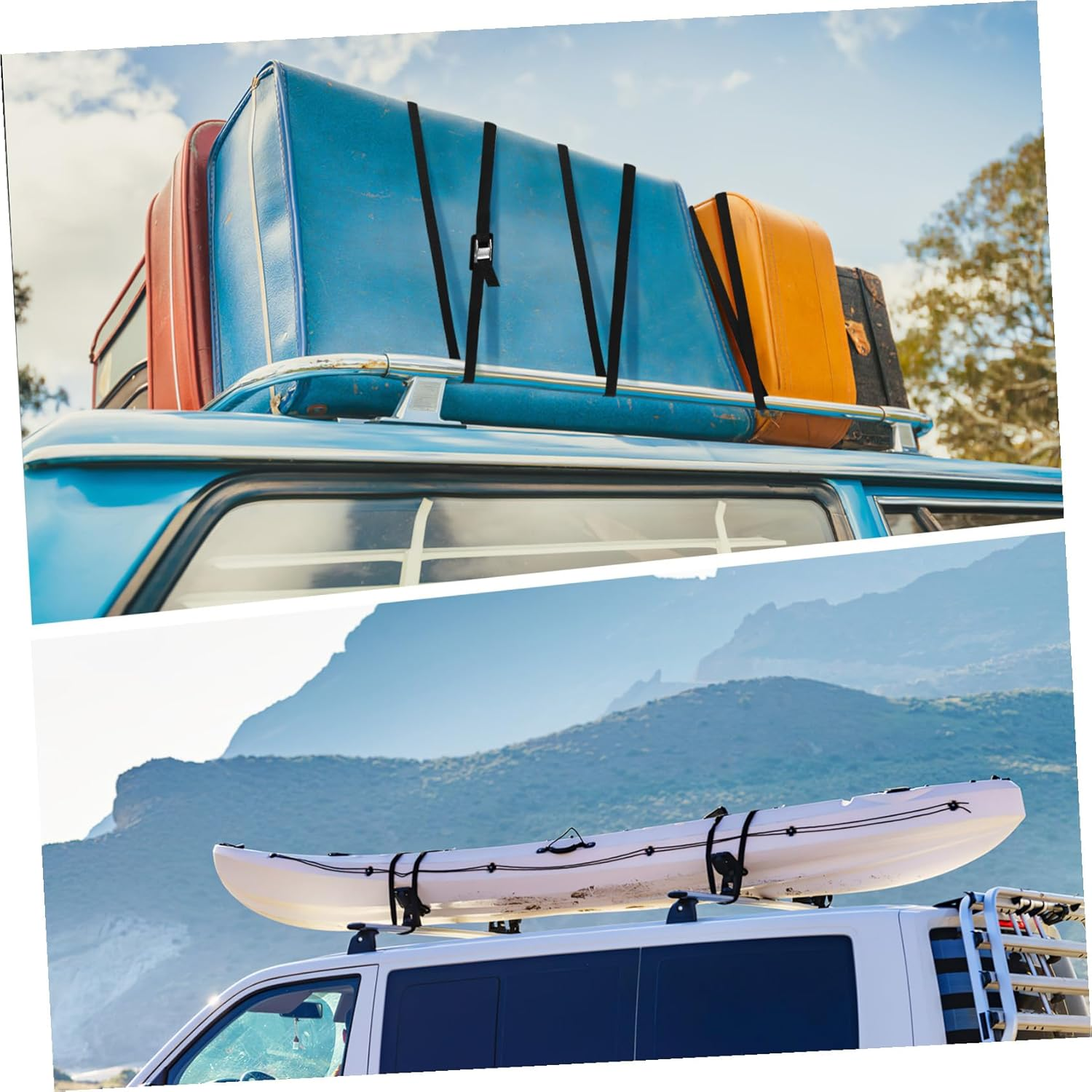 ELAYARD 6 Pcs Adjustable Lashing Straps with Buckles Nylon Cargo Security Bands for Packing Bikes Luggage Furniture and Outdoor Use image number 5