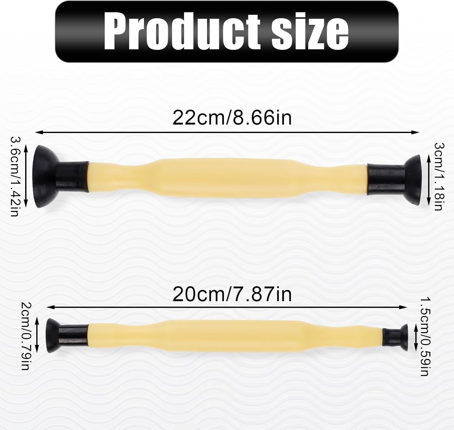 Gosknor 2Pcs Valve Lapping Tools, 2 Size Durable Valve Grinding Tool with Suction Cup and Comfortable Handle Valve Spring Compressor Tools Practical Maintenance and Repair Accessories image number 5