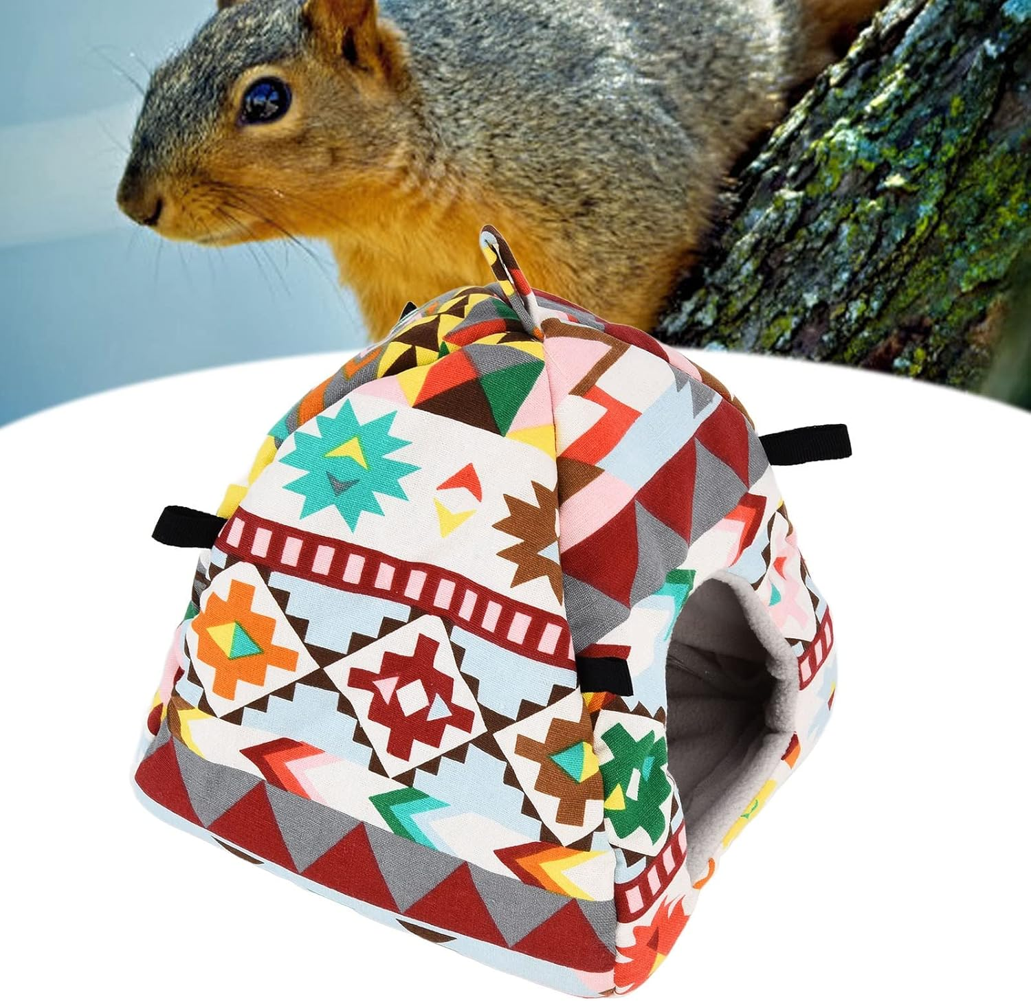 Hanging Cave Bed, Warm Hanging Small Hideway Cage Bed, Small Animals Warm Bed Cage Hanging Cave Beds for Pet Hamster Guinea Pig Bird image number 3