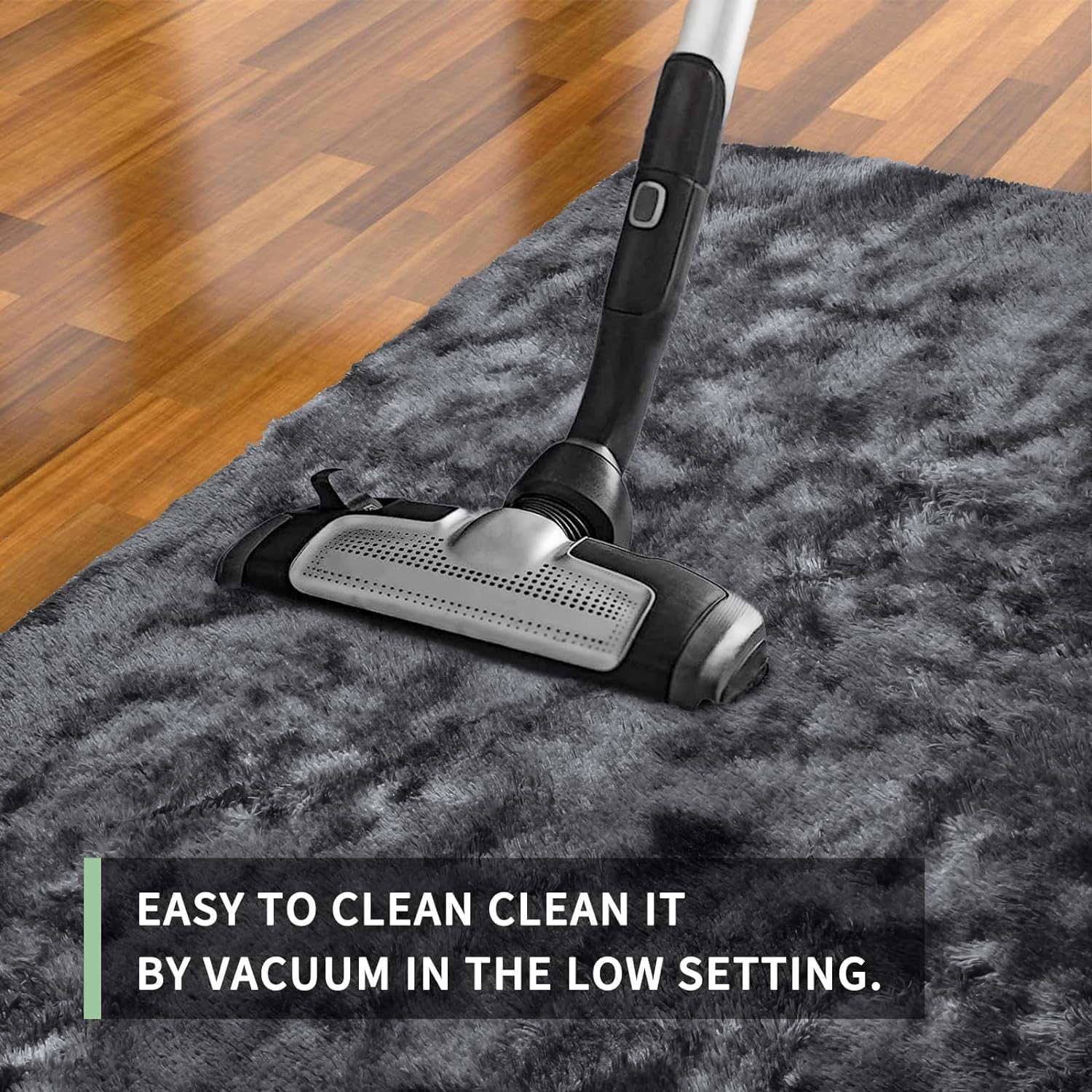 EDIMENS Super Soft Indoor Modern Shag Area Carpet Smooth Floor Mat Fur Rugs Fluffy Rugs Anti-Skid Shaggy Area Rug Large Floor Mat for Bedroom, Kids Play Room, Dormitory, Hotel(Dark Grey,200 * 300Cm) image number 6