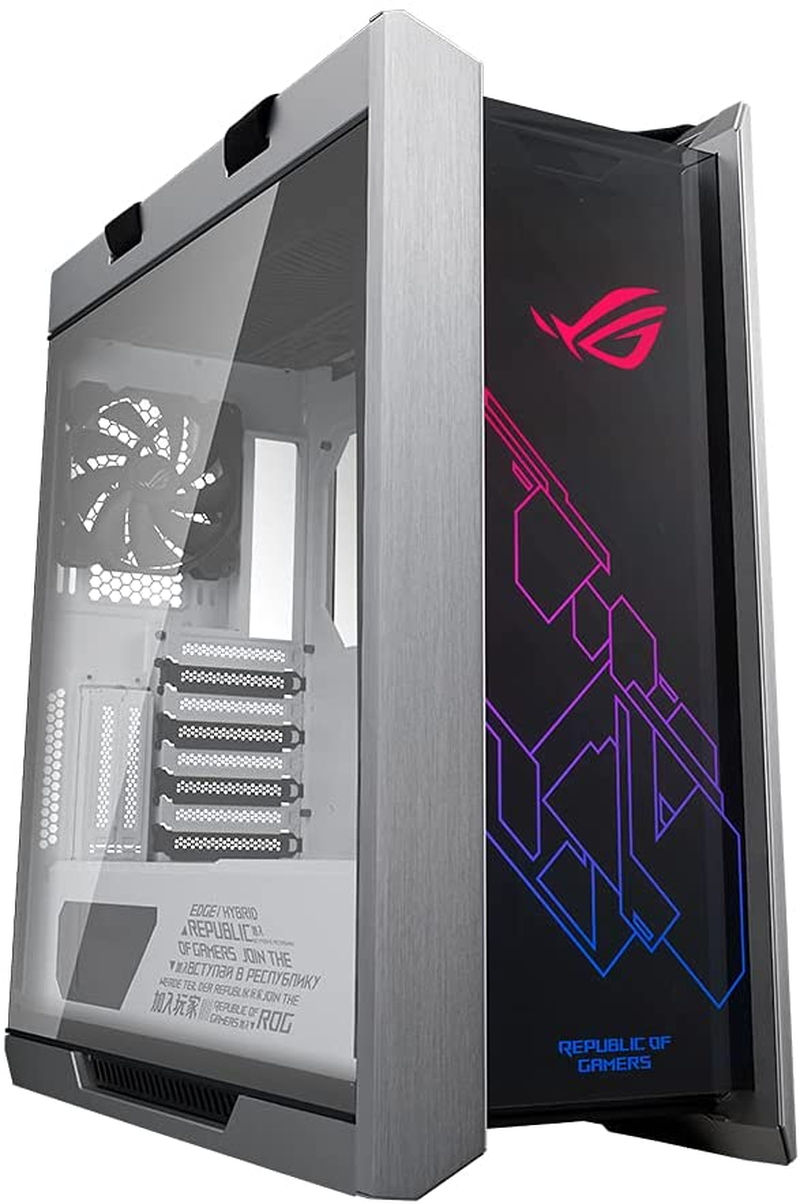 Asus ROG Strix Helios GX601 RGB Mid-Tower Computer Case for up to EATX Motherboards with USB 3.1 Front Panel, Smoked Tempered Glass, Brushed Aluminum and Steel Construction, and Four Case Fans, Black