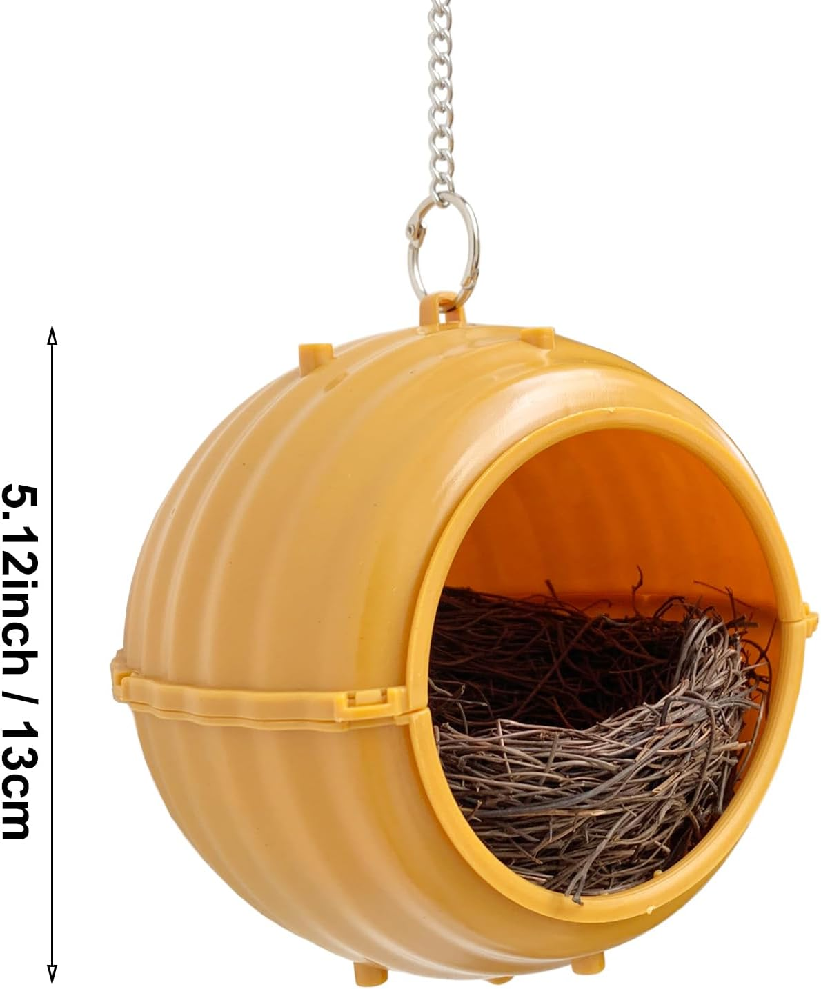 Bird Nest for Cage Swing, Parrot Parakeet Nest, Chewproof Small Bird Bed Hanging House, Washable Parakeet Nest to Lay Eggs Breeding, Finch Nest for Parrot Budgie Canary image number 4