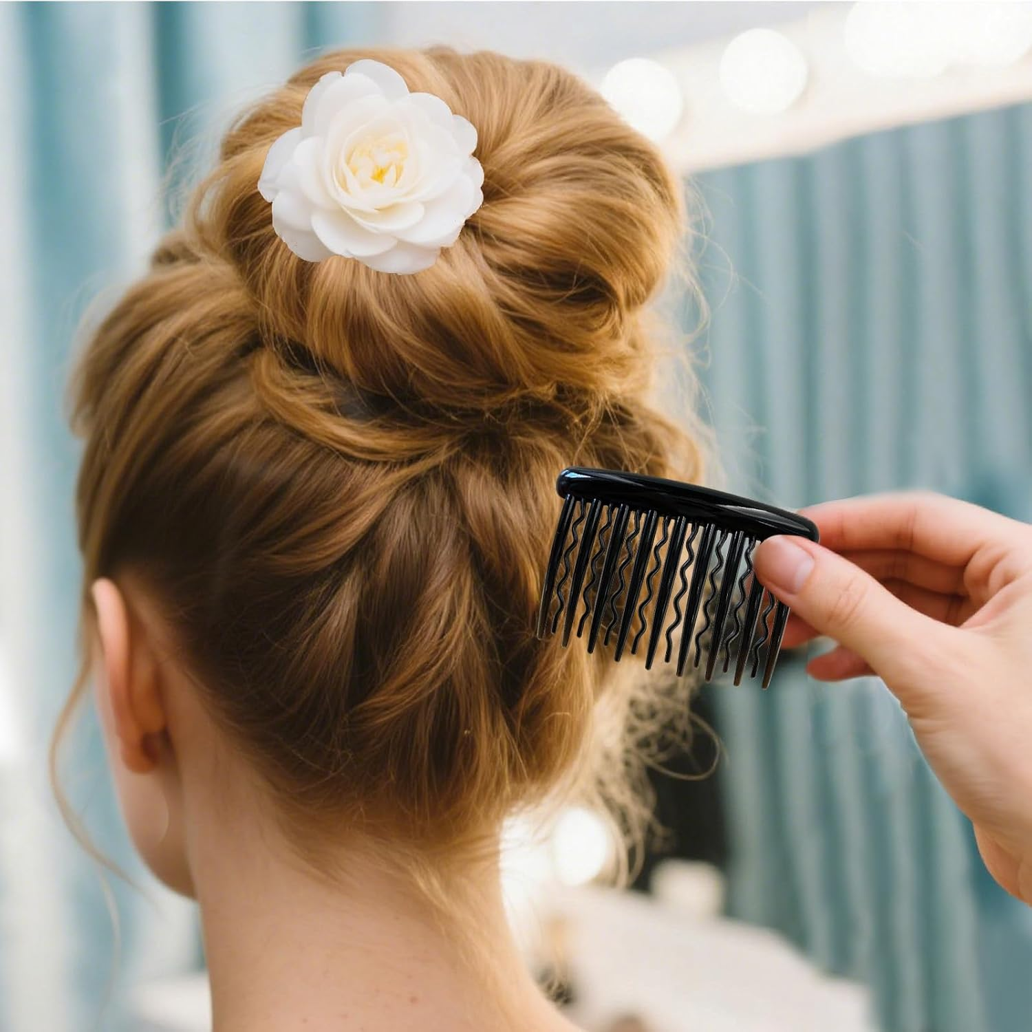 18 Pieces French Side Combs, Plastic Side Hair Twine, Decorative Comb with Teeth, Hair Combs, Hair Clips, Accessories for Women, Bridal, Wedding Veil, Girls, Thick and Fine Hair image number 1