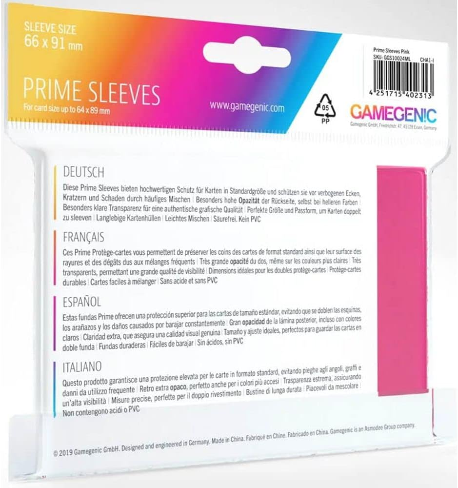 Gamegenic Prime Card Sleeves with 100 Sleeves per Pack, Pink - Orange image number 5