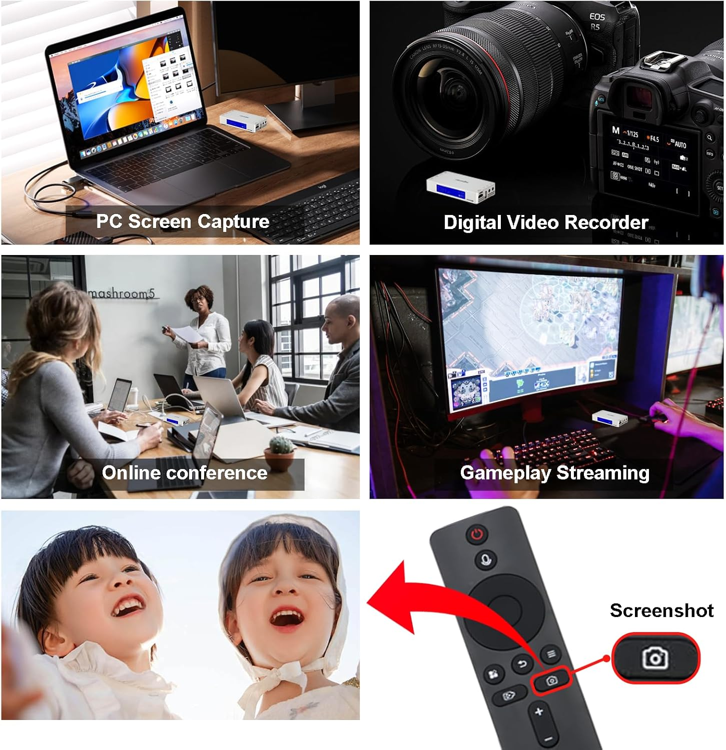 Zowierec 4K@30Fps HDMI Video Recorder DVR for Camcorders, Game Consoles, Laptops, Pcs, TV Playback, Schedule Recording, Snapshot, Pause and Resume, TF Card & USB, No PC