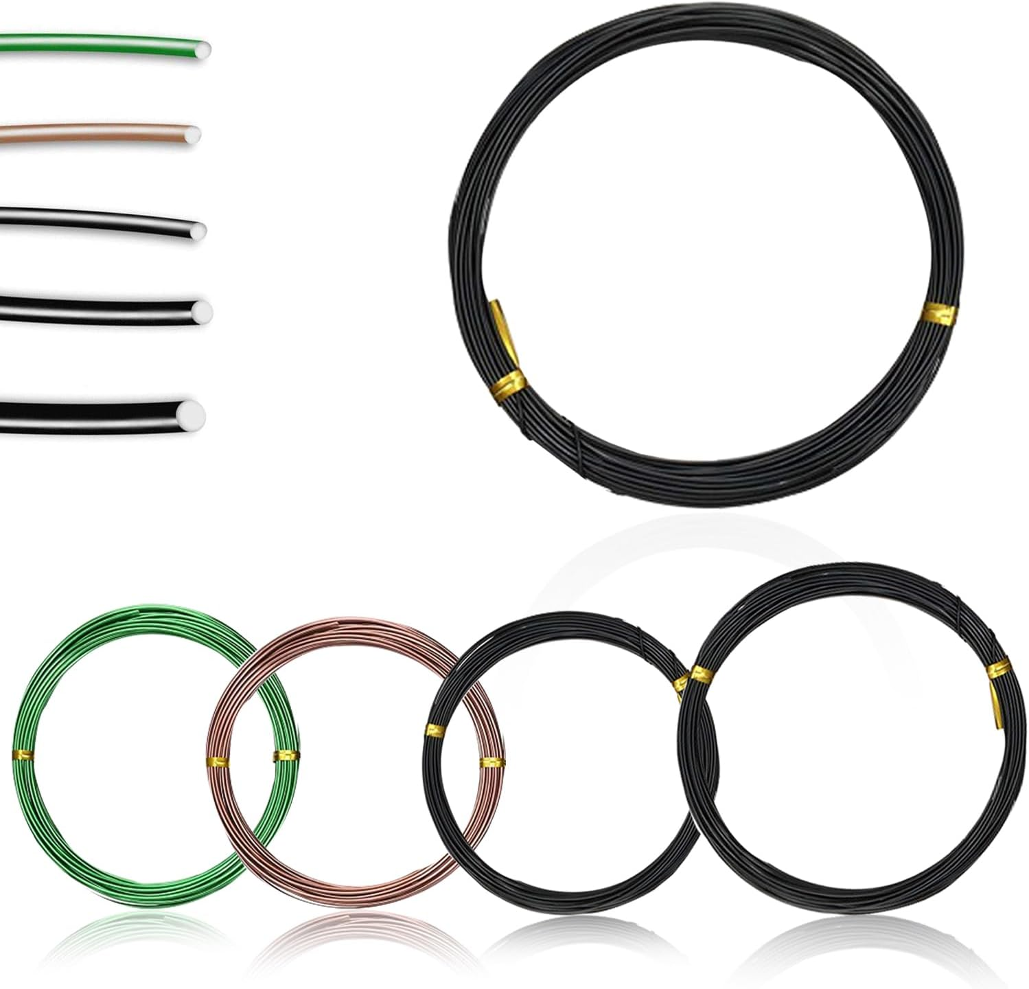 Bonsai Wire,Total 164 Feet Bonsai Tree Wire for Bonzai Trees Indoor, Size of 1-Mm, 1.5-Mm, 2-Mm Aluminum Wire image number 3