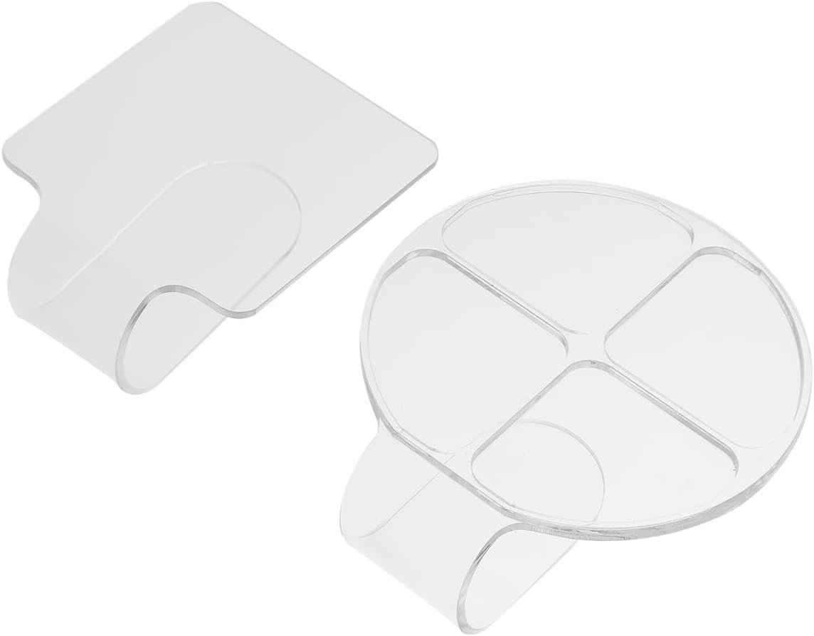 Gadpiparty Acrylic Palette Set - Handheld Clear Makeup Mixing Tray for Foundation and Manicure Ergonomic Design for Custom Shade Creation image number 2