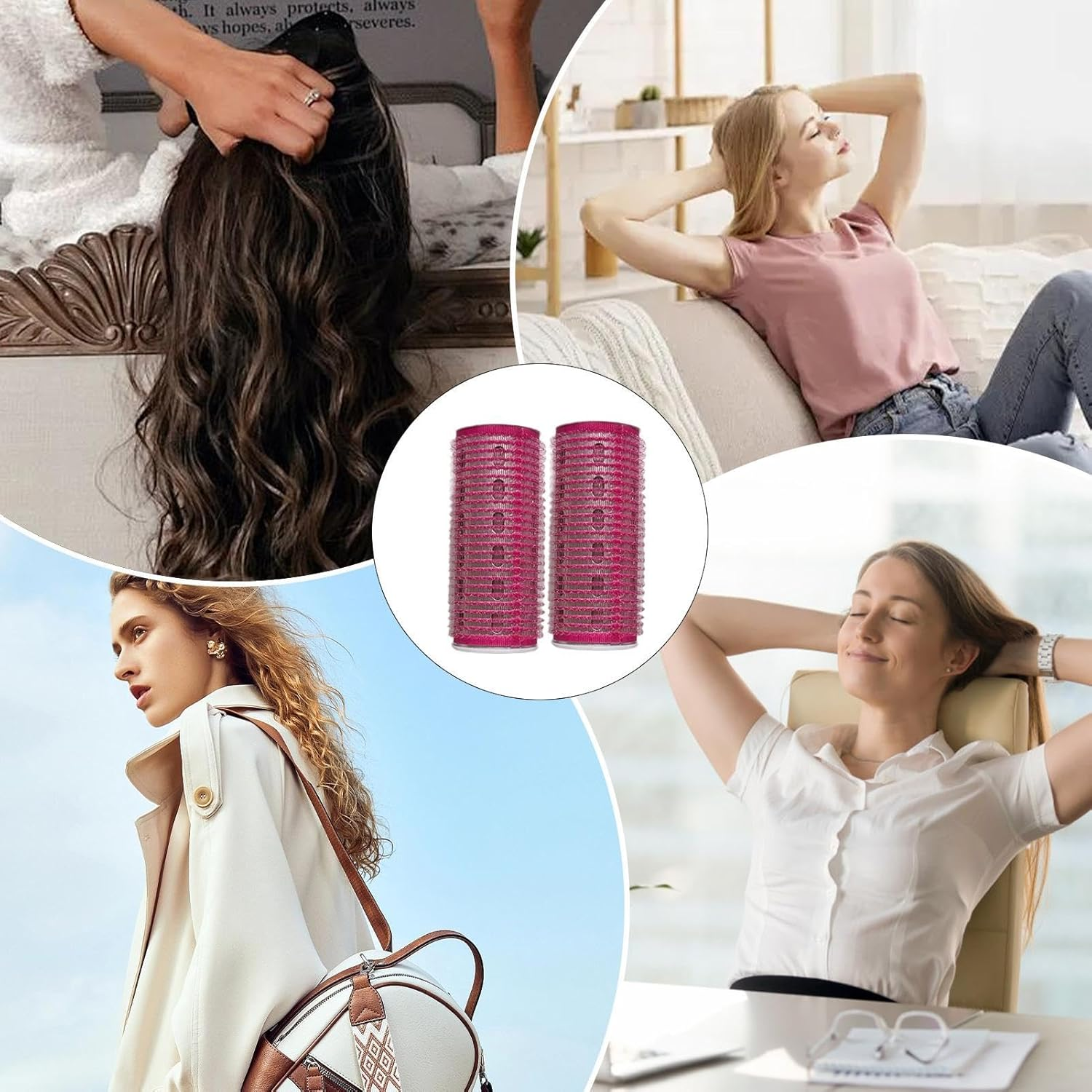 Electric Hair Roller - Portable Hot Rollers | Electric Heated Curling Rollers, Curling Iron Rollers, Compact Hair Tool, Professional Curling Tool for Women image number 3