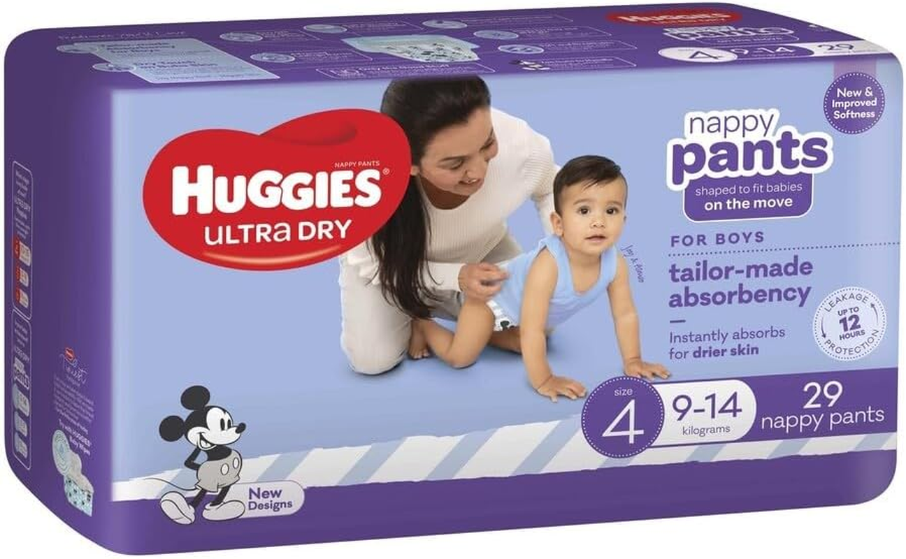 Huggies Ultra Dry Toddler Boy Nappy Pants 29-Pieces Pack, Size 4 image number 6
