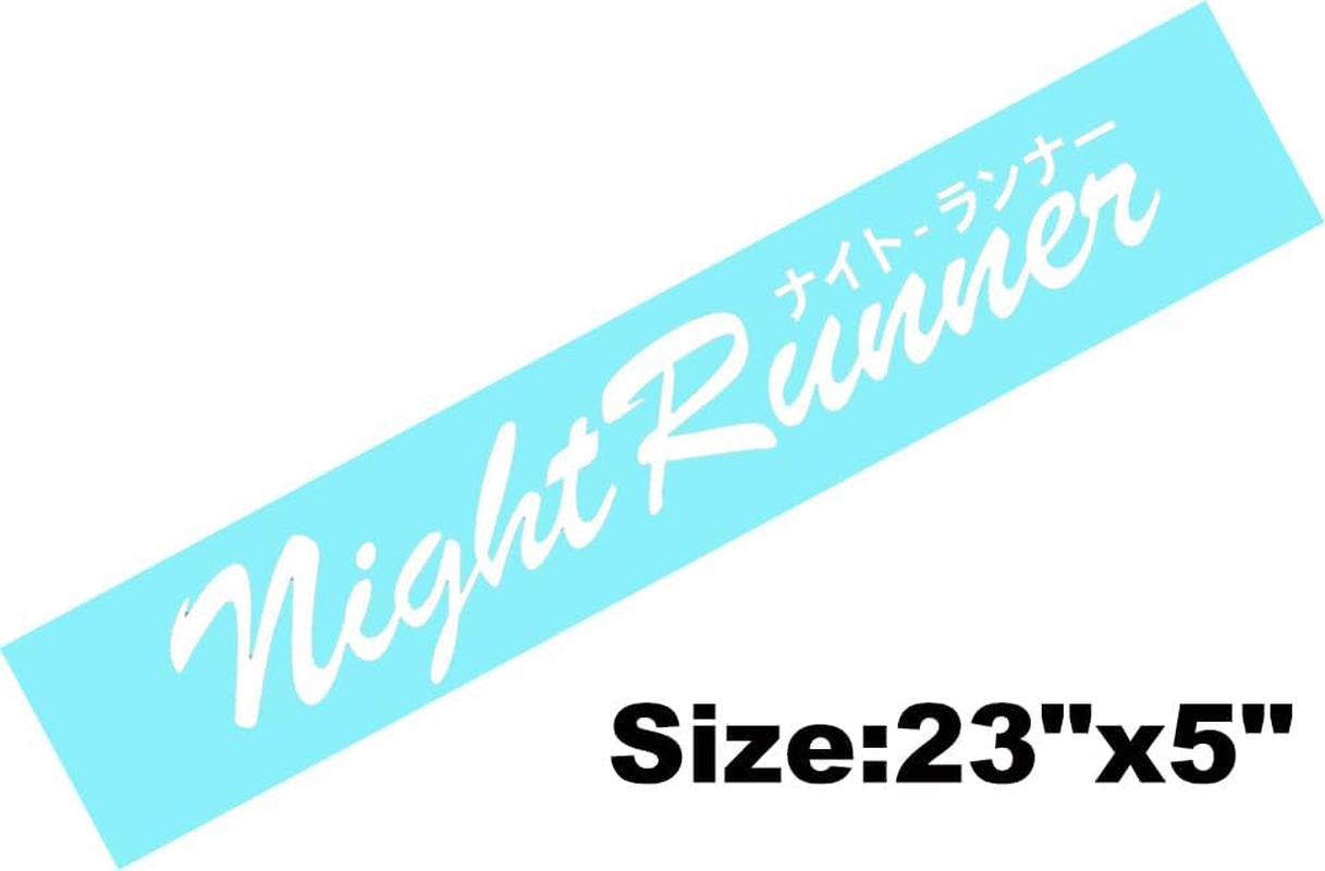 XTRAYXRAY Night Runner Windshield Banner Sticker Car Decal Window Bumper Decal Sticker Suitable for Cars, Trucks image number 2