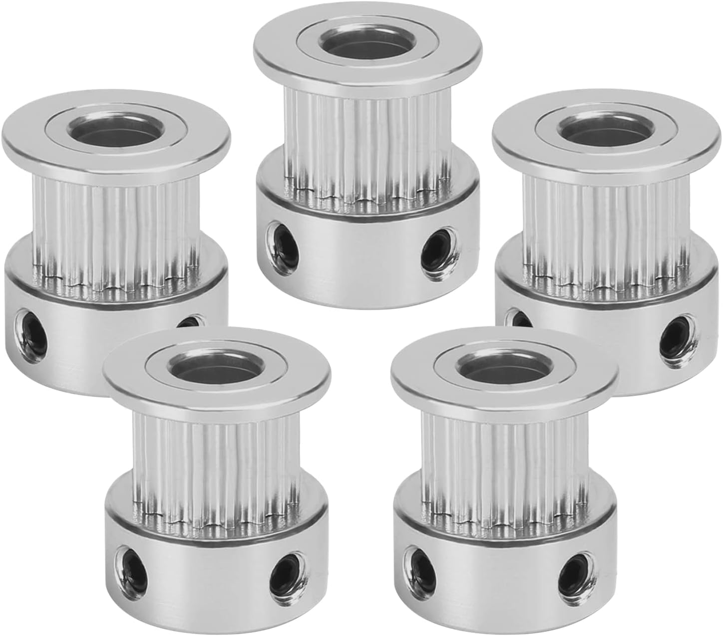 Acbbmns 5Pcs GT2 Timing Belt Idler Pulley 20 Teeth 8Mm Bore Aluminium Alloy Synchronous Wheels for 10Mm Width Belt 3D Printer