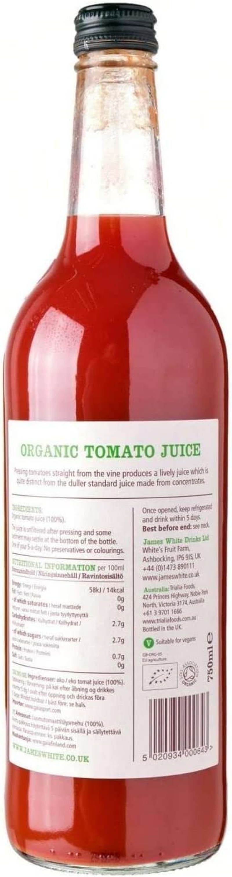 Beet It Organic Tomato Juice 750 Ml - 750 Ml (Pack Of 1) image number 5