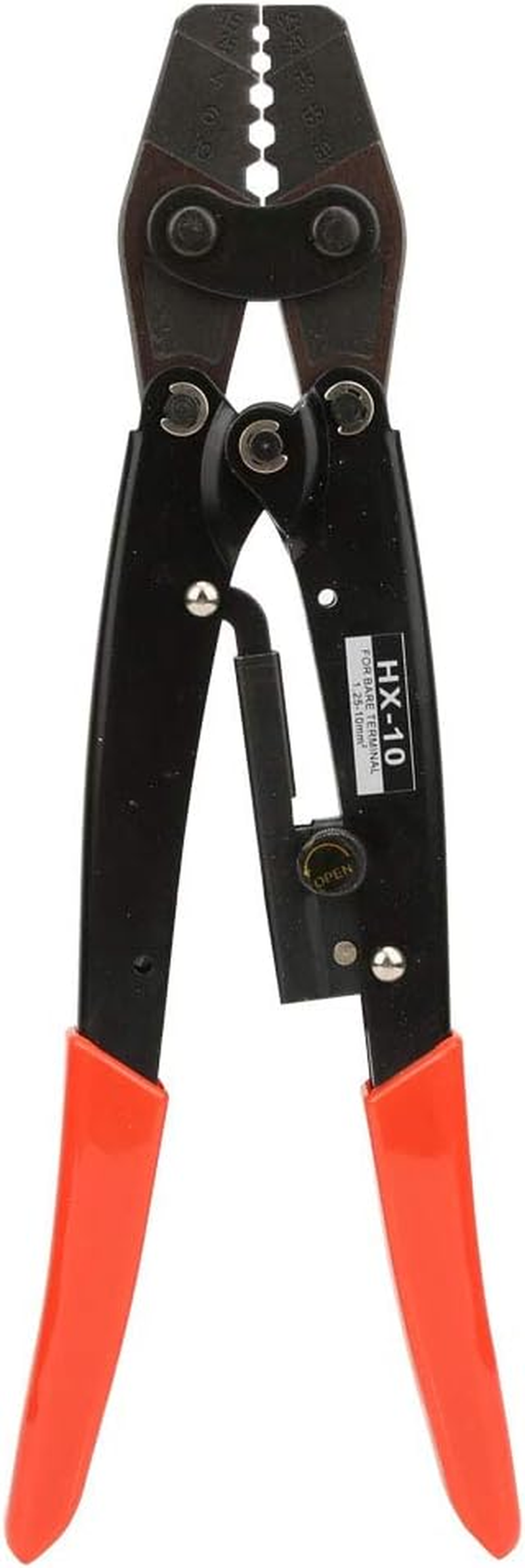 HX-10 Carbon Steel Wire Crimper Ratcheting Terminal Crimper Pliers 1.25~&sup2; AWG10-6