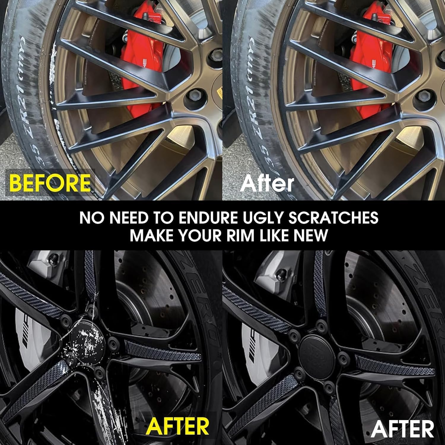 STARWOOD Black Rim Touch up Paint, Wheel Repair Paint Quick and Easy, for Cars Wheel, Car Repair, Universal Color Rims (Gloss Black) image number 6