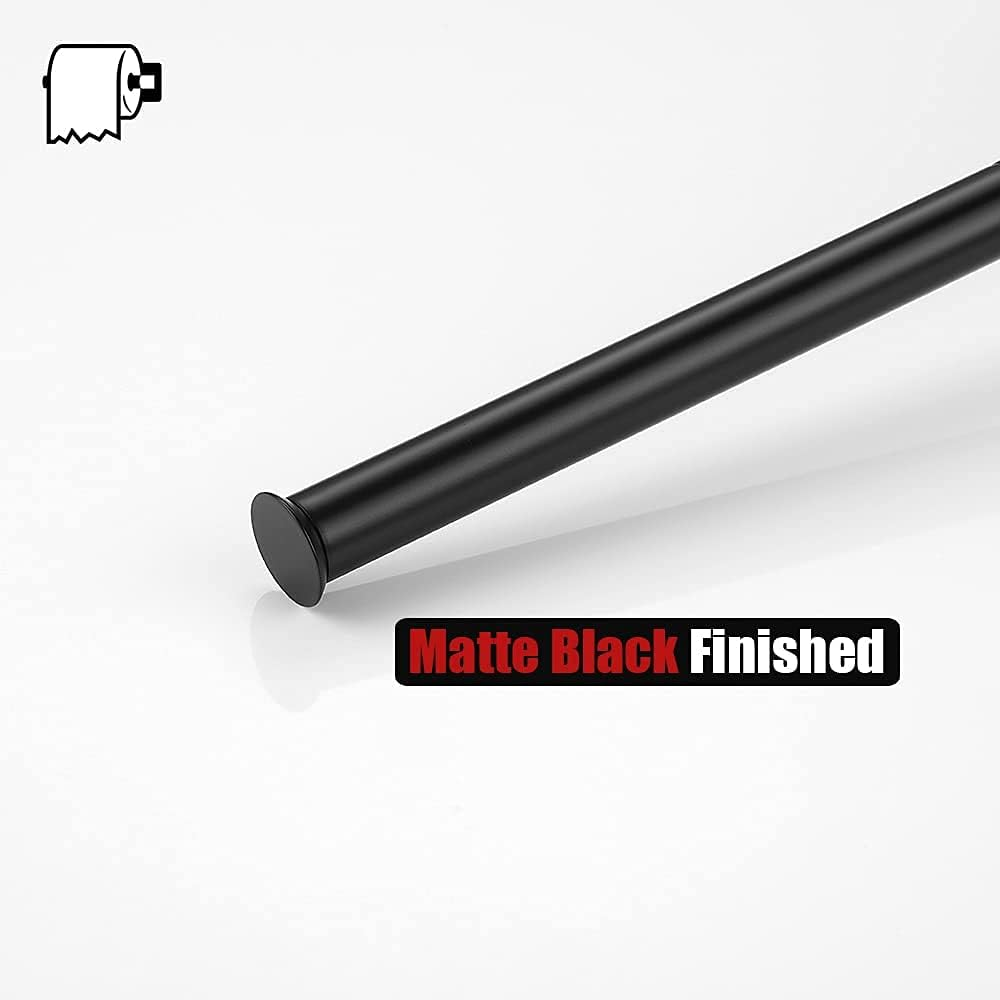JQK Toilet Paper Storage Stand Matte Black, 304 Stainless Steel Thicken 0.8Mm Tissue Reserve Holder 3 Rolls Dispenser for Bathroom, TPS180-PB image number 5
