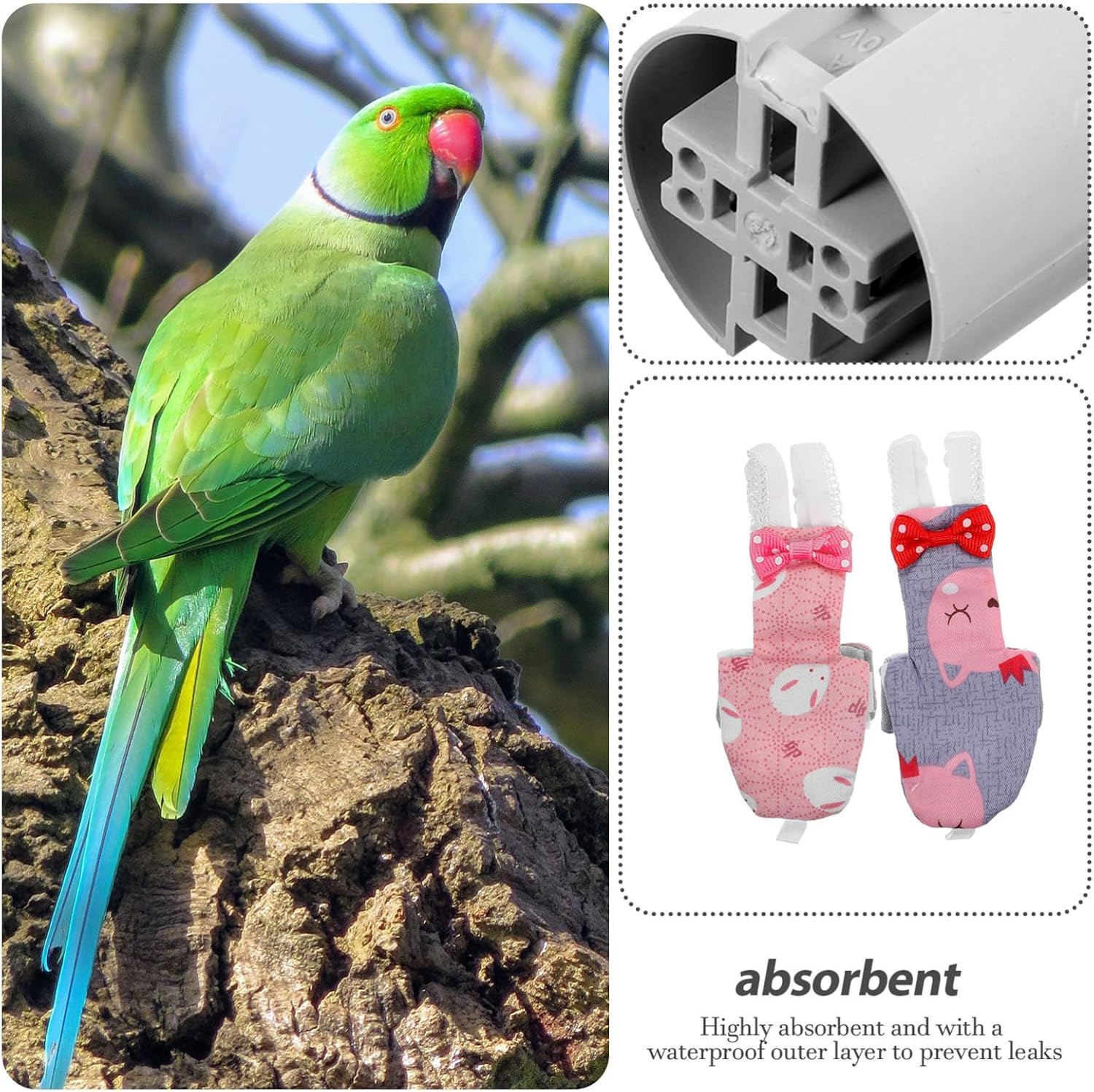 CORHAD Nappies 2Pcs Long Tail Bird Pants Travel