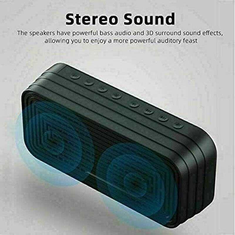 Costcom LED Display Mirror Digital Alarm Clock Wireless Bluetooth Speaker Home Decor Multifunctional Desk Clock for Bedroom and Office (Black) image number 5