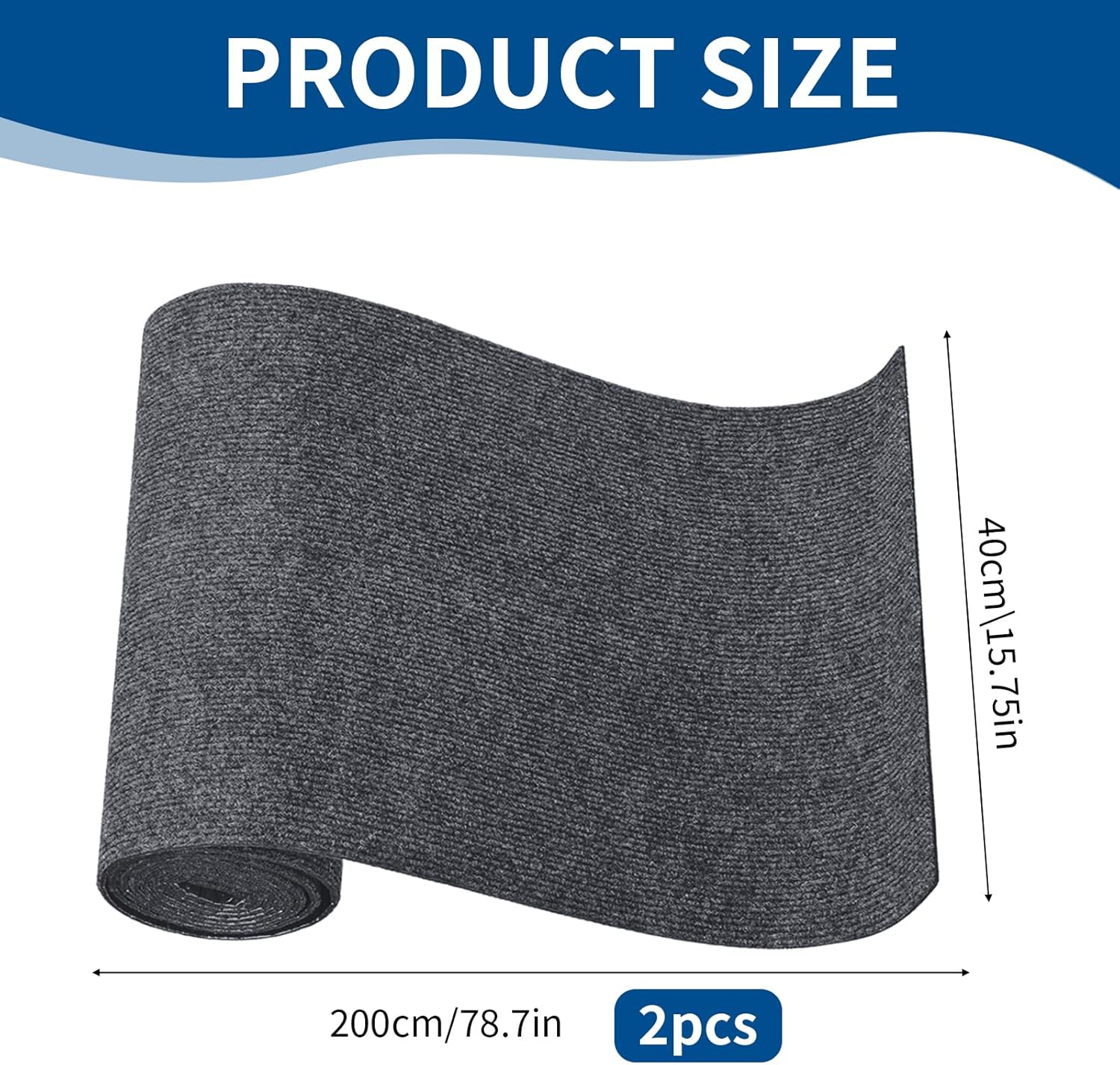 Pack of 2 Self-Adhesive Scratching Mat, 200 X 40 Cm, Scratch Protection, Sofa Scratching Mat, Trimmable Scratching Board, Wall Cat Scratching Mat, Thickened Scratching Boards, Cat Wall for Furniture image number 6