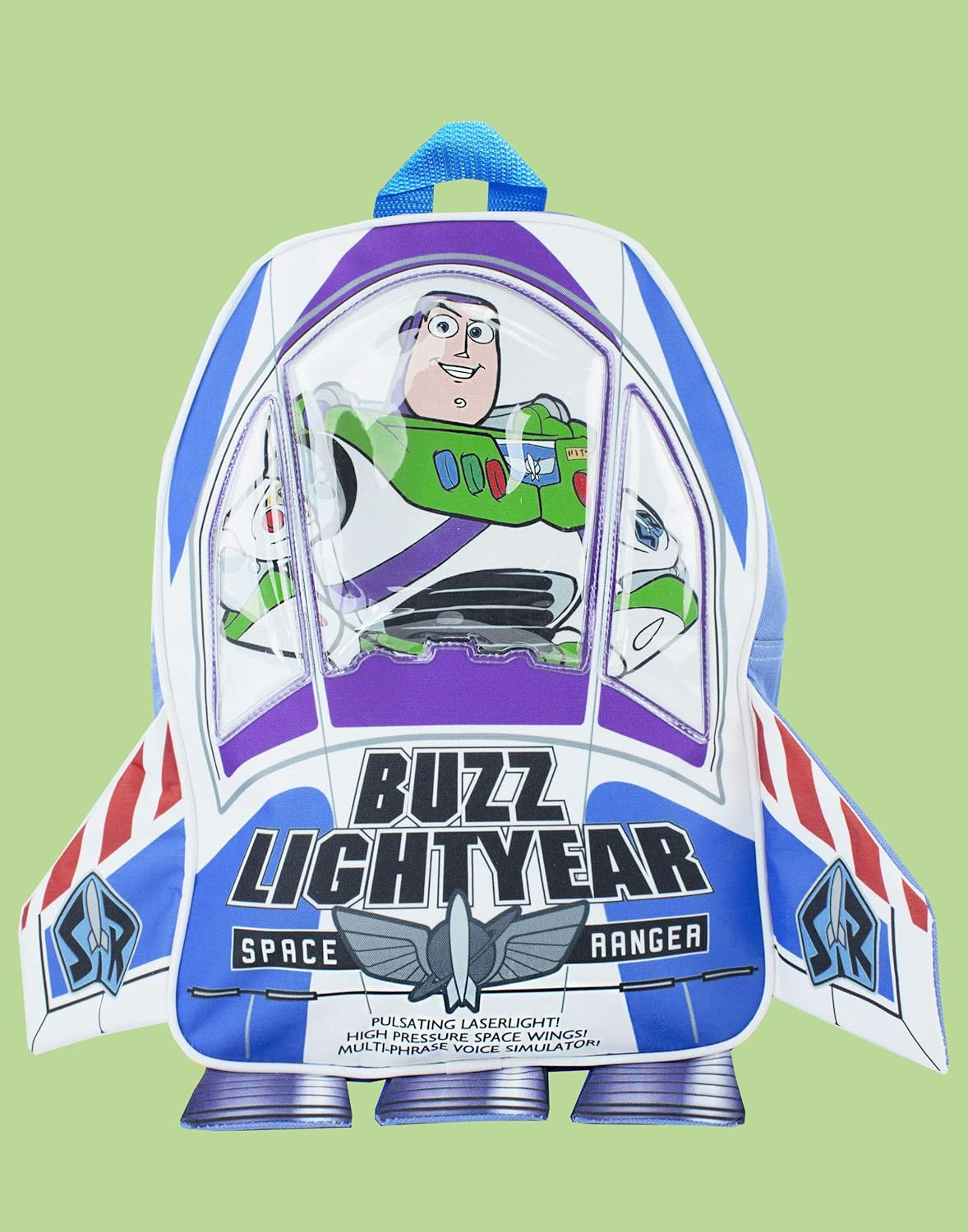 Disney Toy Story Backpack Kids Buzz Lightyear 3D Rocket Rucksack Bag One Size image number 2