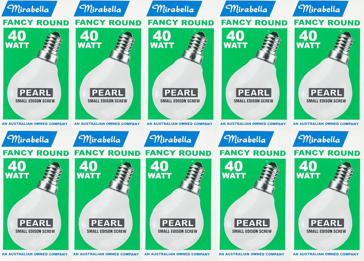 10 X 40W Pearl Fancy round Light Globes Bulbs Lamps E14 Small Screw Incandescent Dimmable image number 2