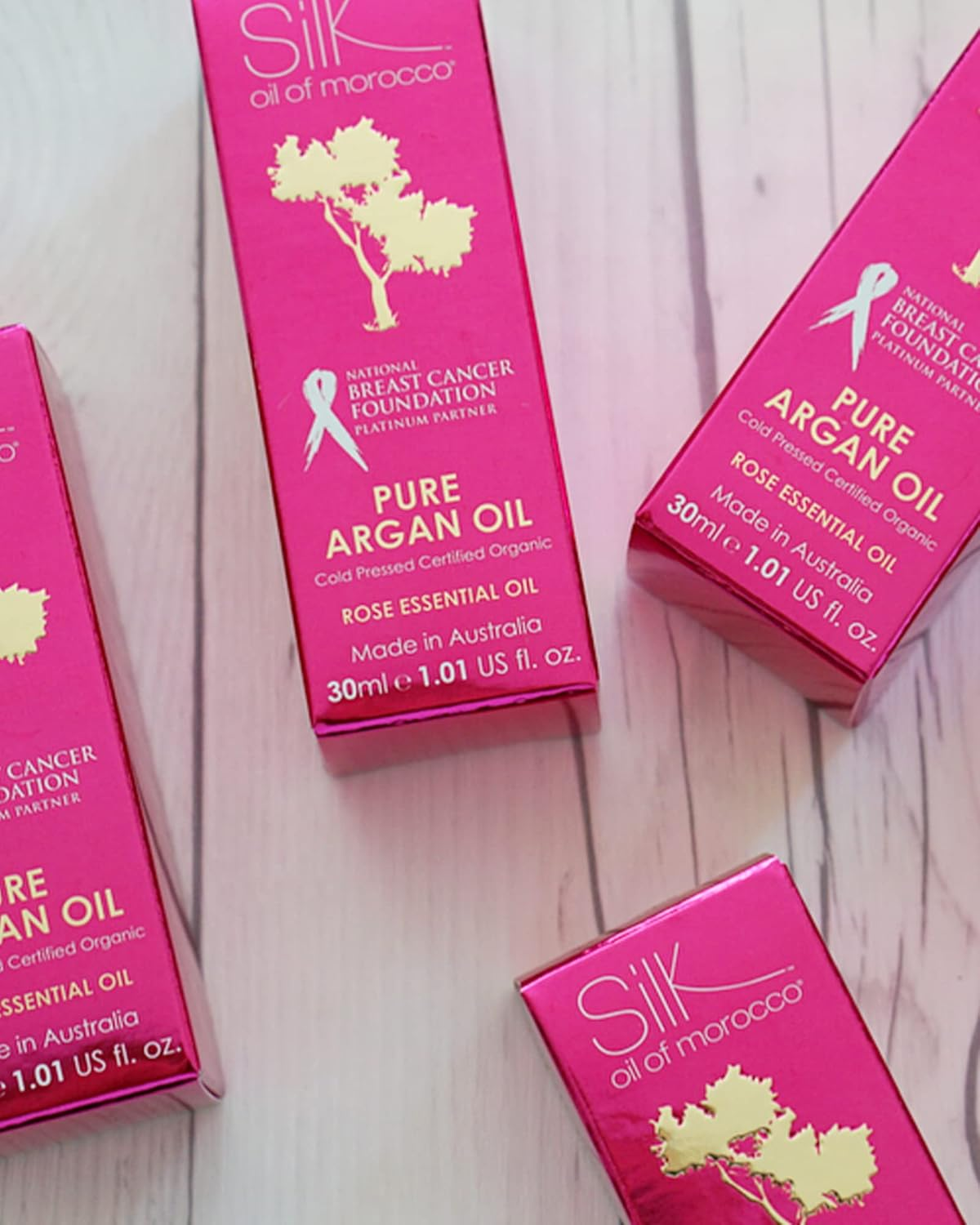 Silk Oil of Morocco Pure Vegan Argan Oil with Rose Essential Oil 30 Ml