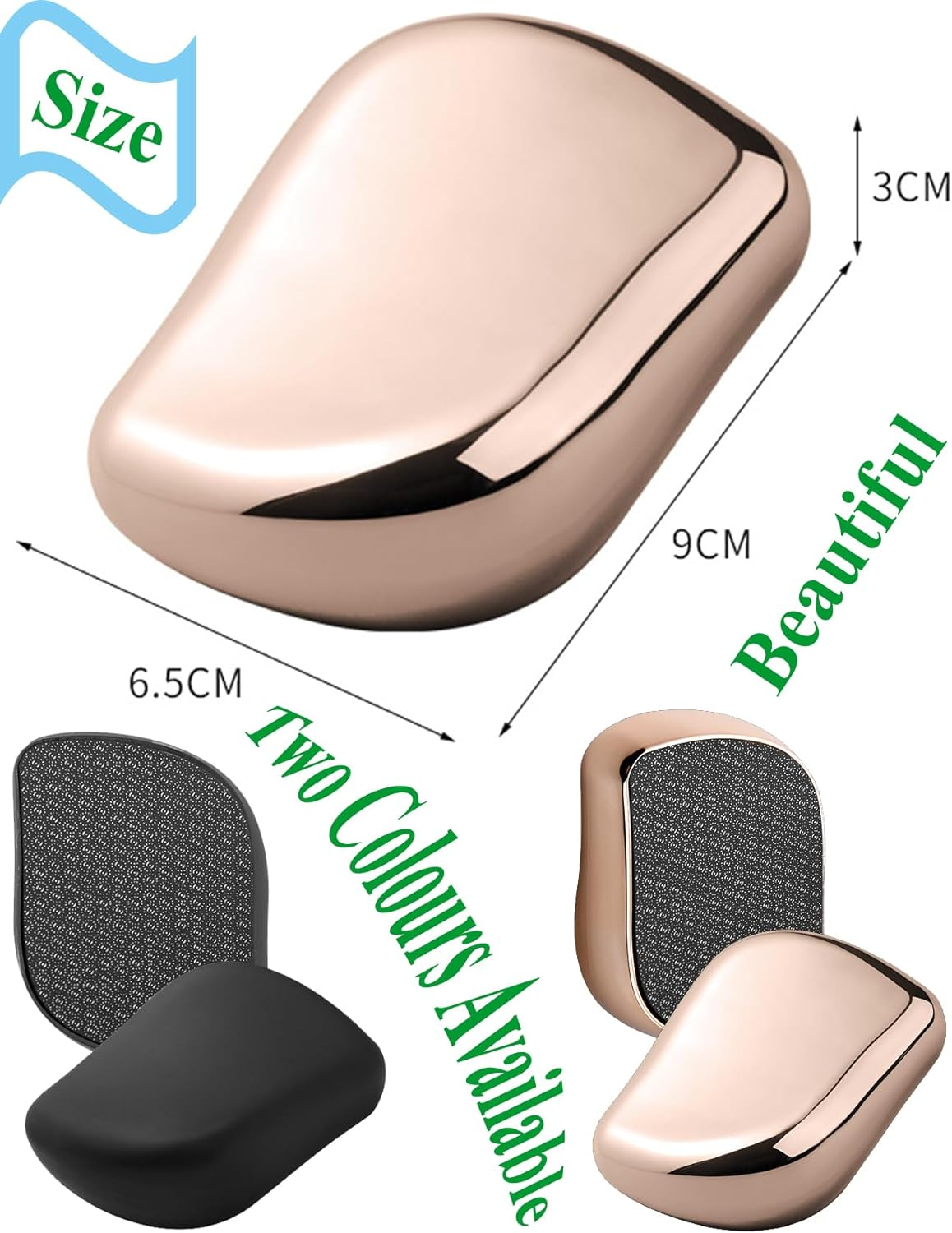 Foot Files Nano Glass Foot File Callus Remover, New Generation of Foot File Callus Remover Pedicure Exfoliating Scrub Scraper Tool for Dead Skin Cracked Dry Wet Feet Safely Remove Tough Calluses (BK) image number 1