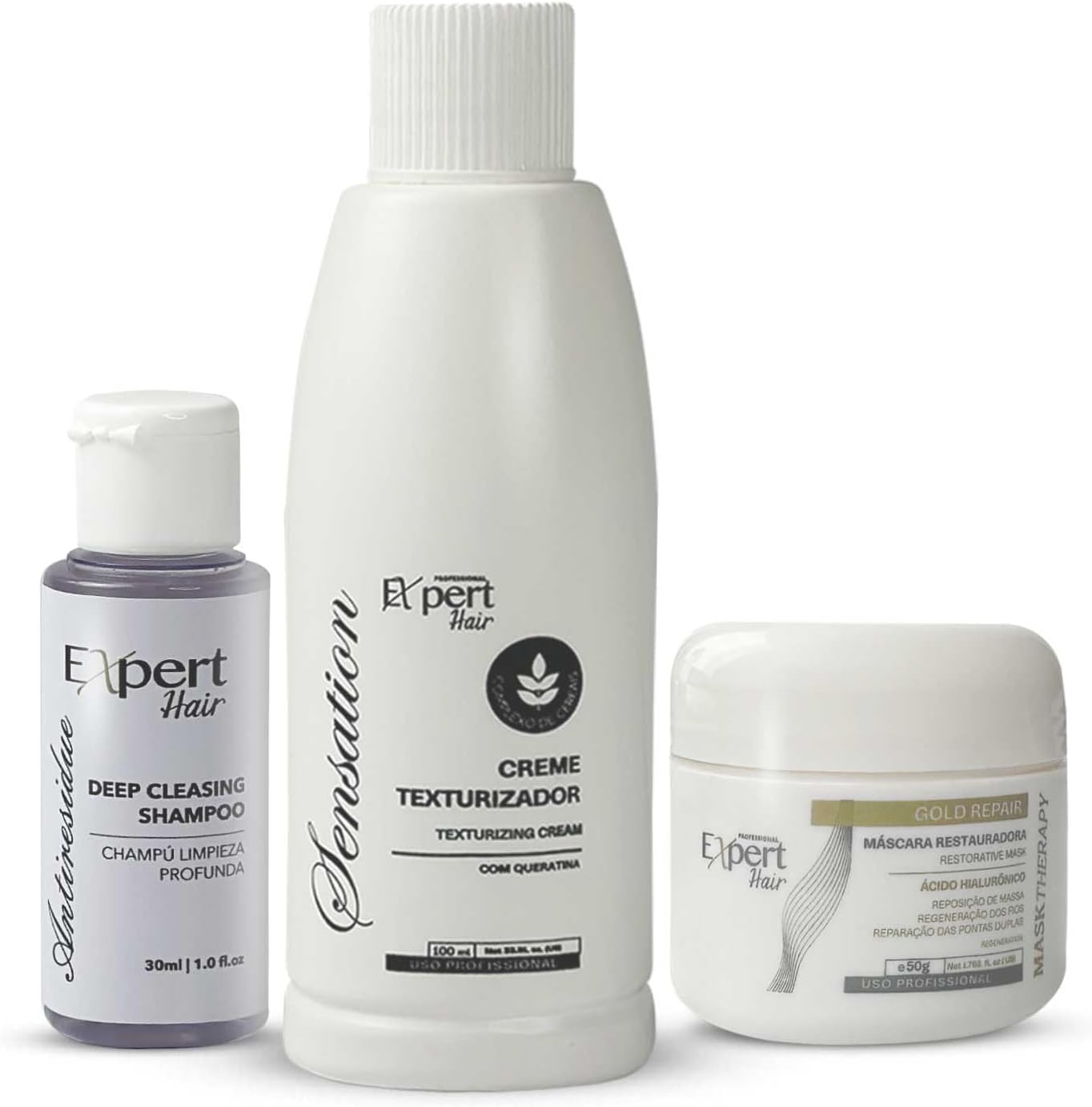 Expert Hair Kit: Deep Cleaning Shampoo + Sensation Texturizing Cream + Gold Repair Mask image number 2